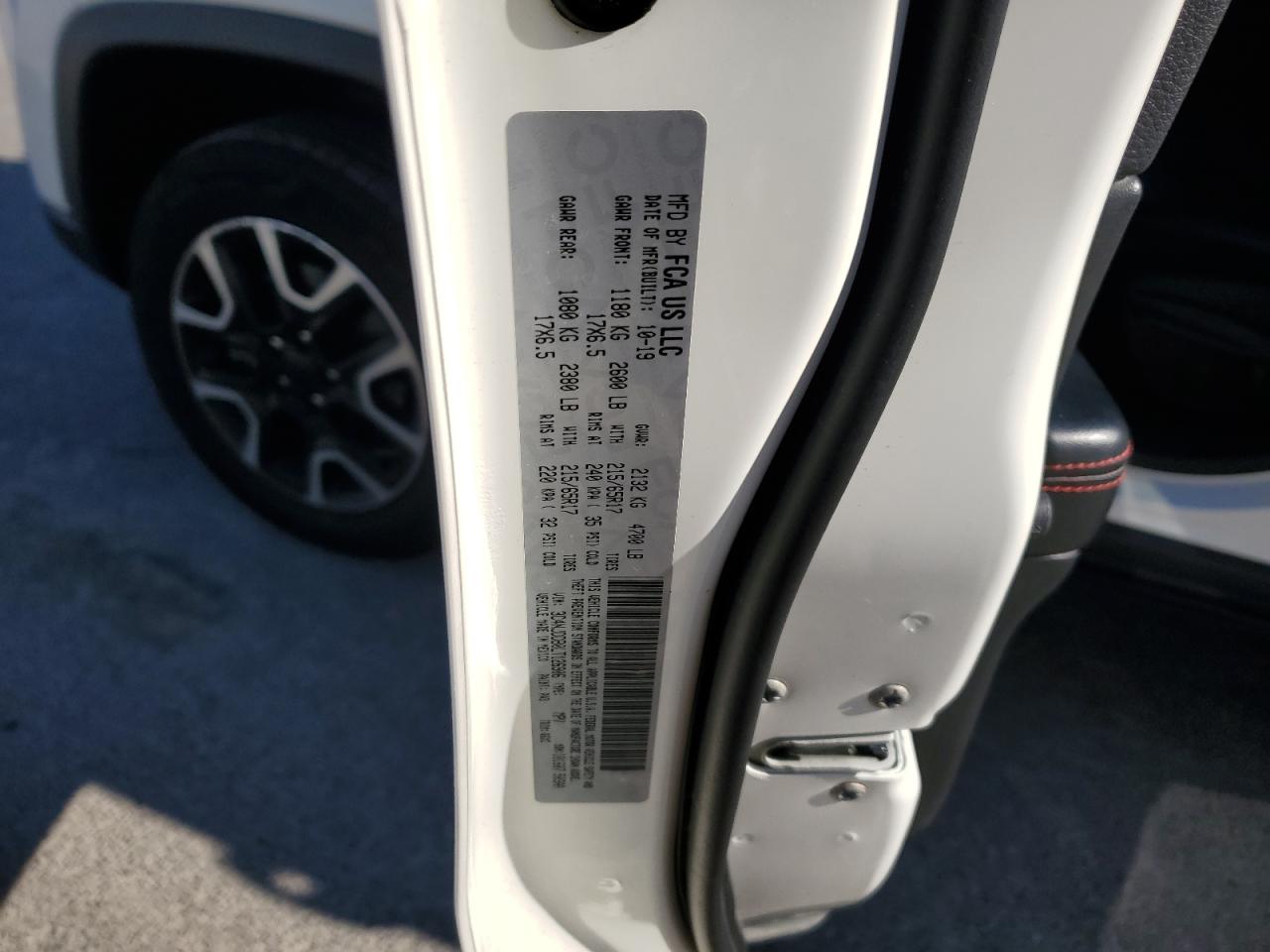 2020 Jeep Compass VIN 3C4NJDDB0LT126906 Copart auction photo, front end / side damage thumbnail 13