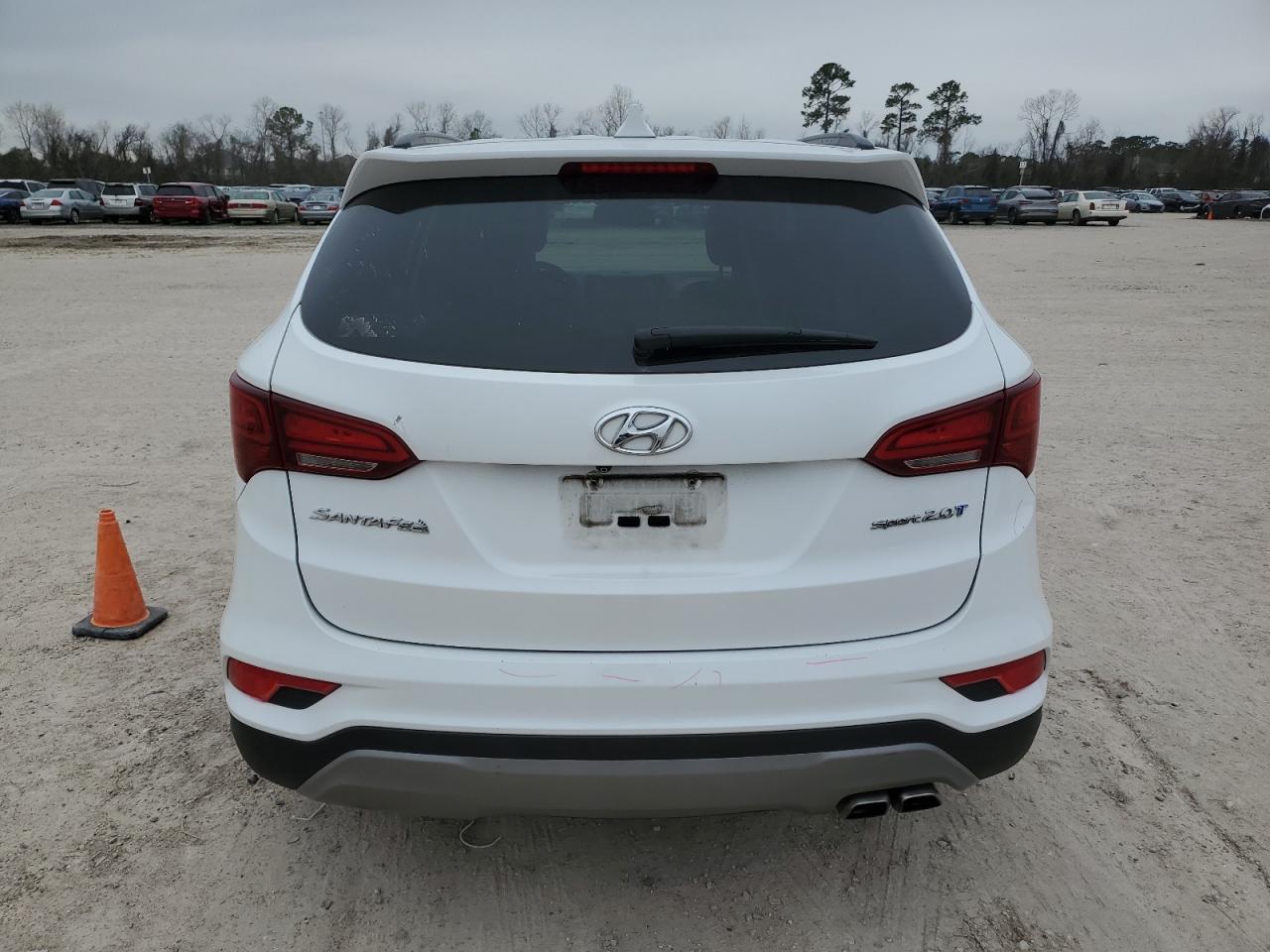 2017 Hyundai Santa Fe VIN 5XYZU4LA8HG467065 Copart auction photo, front end / side damage thumbnail 6