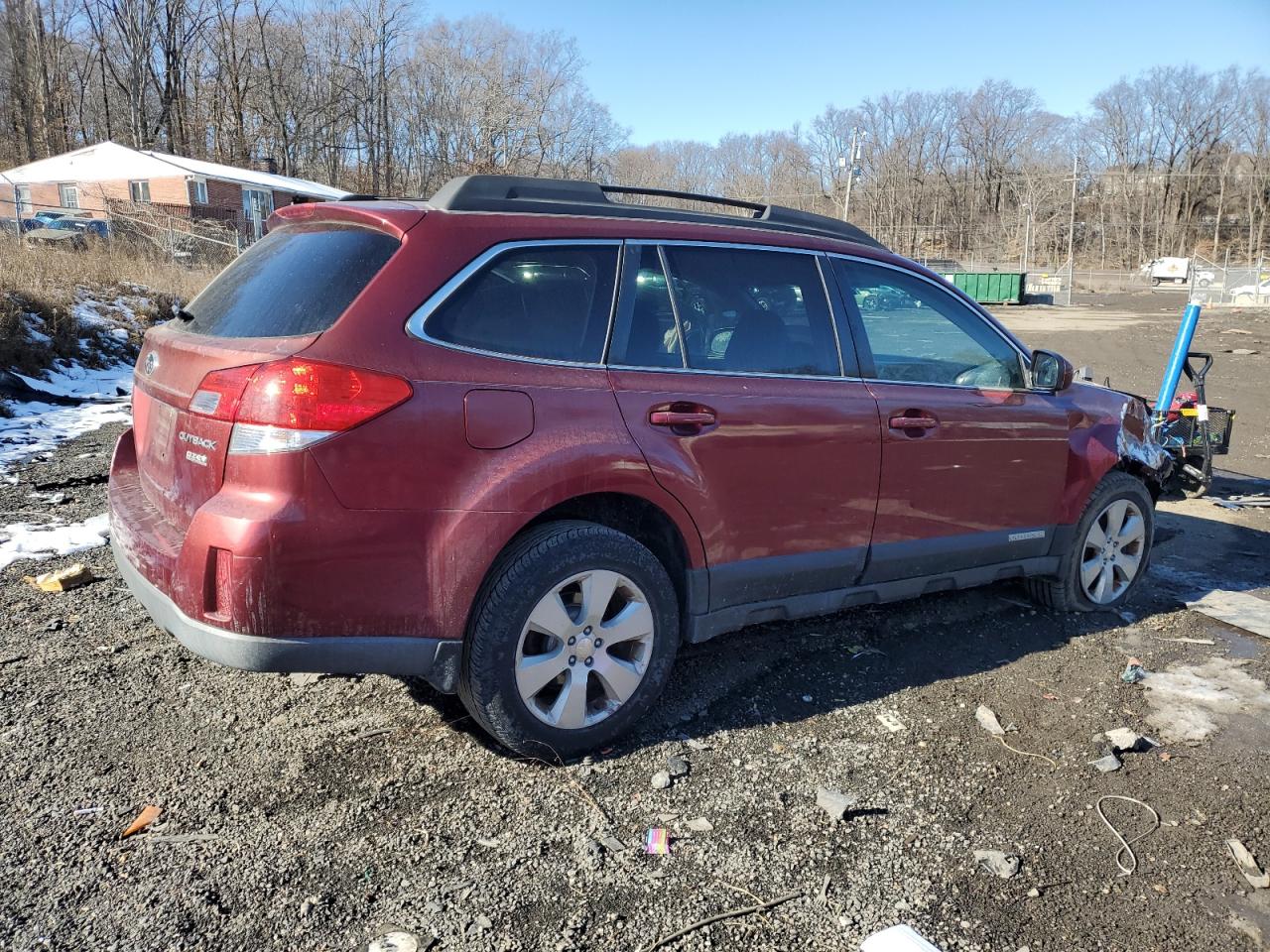 2011 Subaru Outback VIN 4S4BRBCCXB3446718 Copart auction photo, front end / side damage thumbnail 3