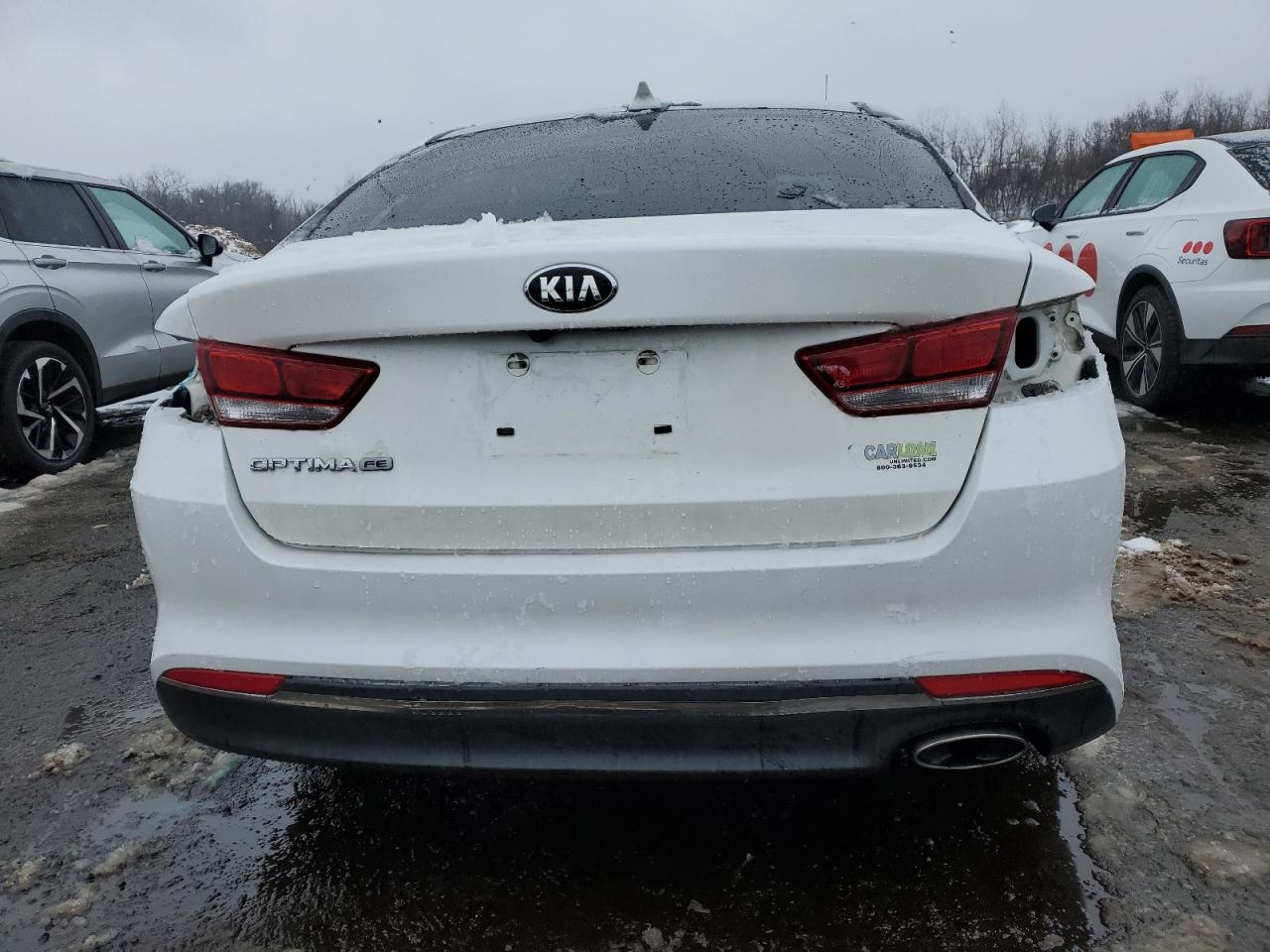 2016 KIA Optima VIN KNAGT4L39G5107125 Copart auction photo, side / front end damage thumbnail 6