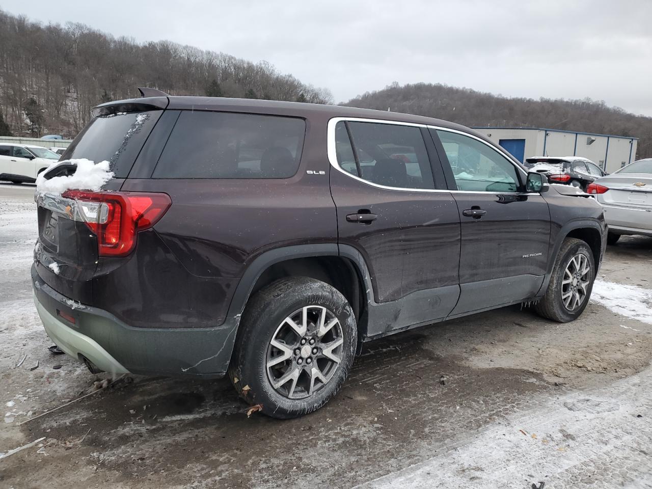 2020 GMC Acadia VIN 1GKKNKLA4LZ142351 Copart auction photo, front end / side damage thumbnail 3