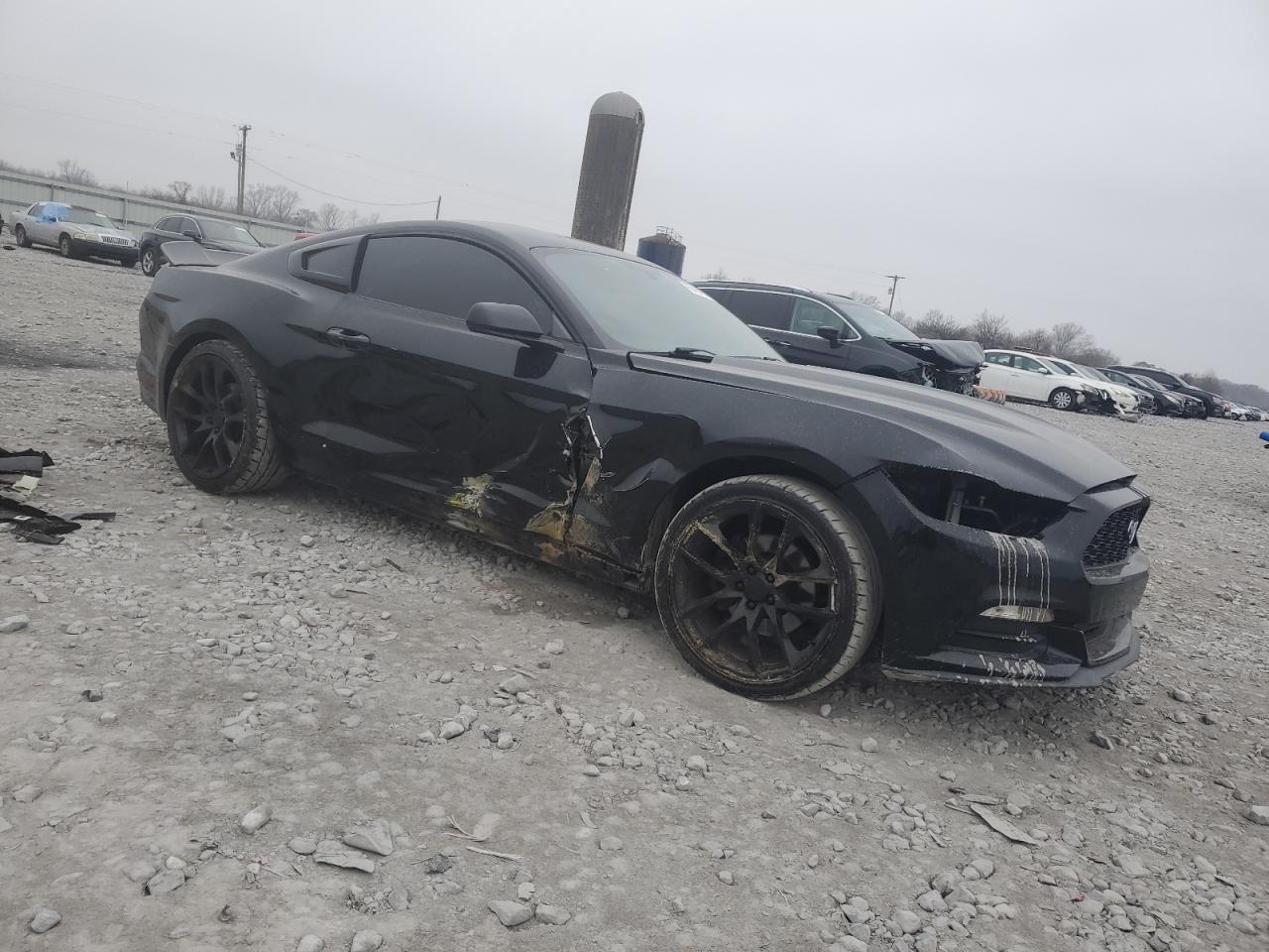 2016 Ford Mustang VIN 1FA6P8AM4G5294592 Copart auction photo, front end / side damage thumbnail 4