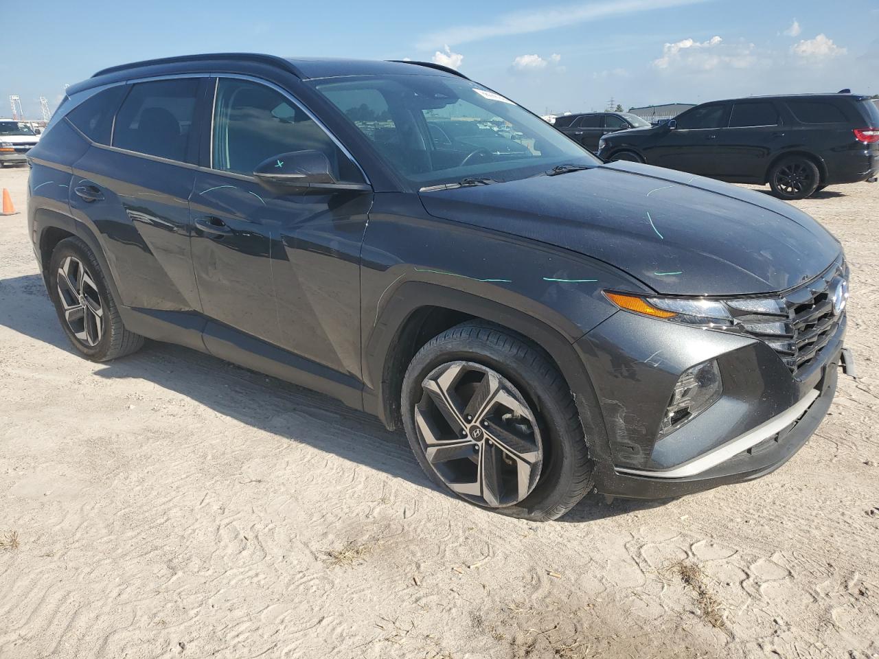 2022 Hyundai Tucson VIN 5NMJF3AEXNH044772 Copart auction photo, all over damage thumbnail 4