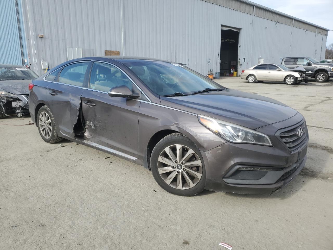 2017 Hyundai Sonata VIN 5NPE34AF7HH449293 Copart auction photo, side / front end damage thumbnail 4