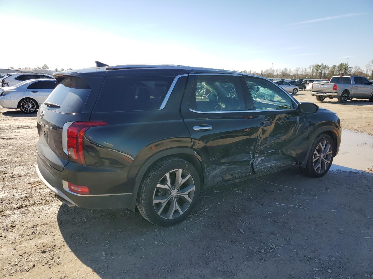 2022 Hyundai Palisade VIN KM8R44HE3NU442012 Copart auction photo, side / all over damage thumbnail 3