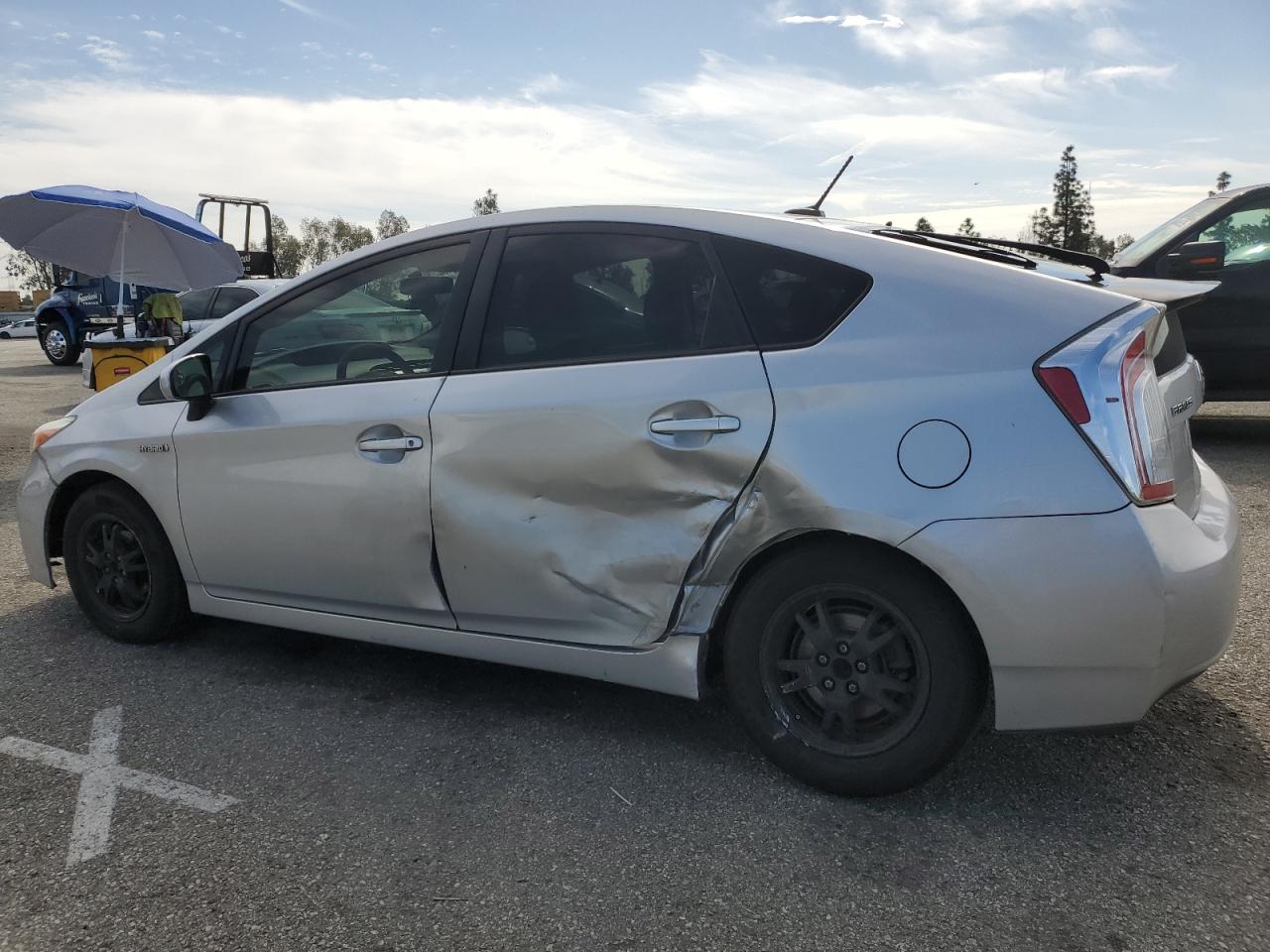 2015 Toyota Prius VIN JTDKN3DU7F0480510 Copart auction photo, side damage thumbnail 2