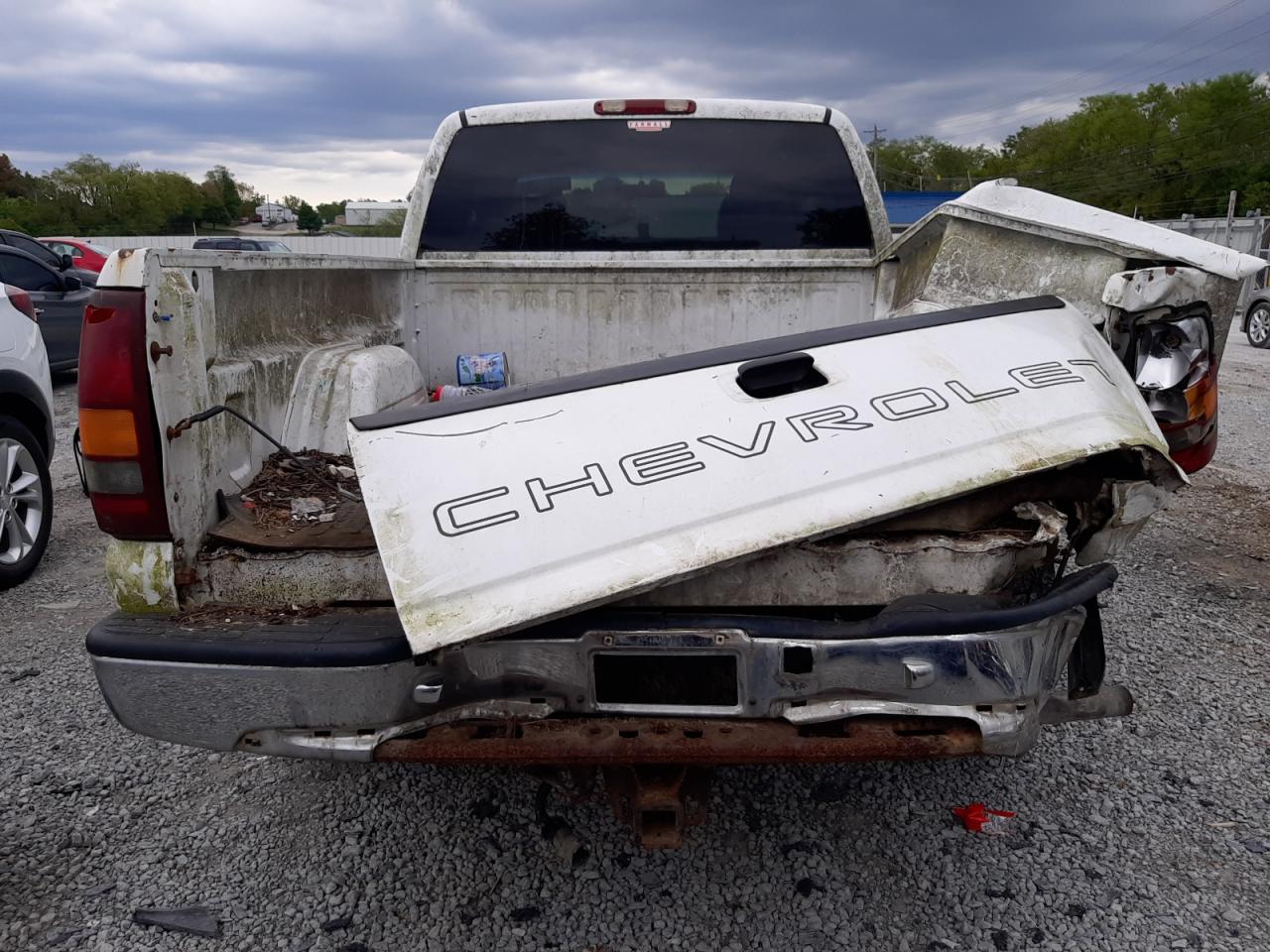 2001 Chevrolet Silverado VIN 2GCEK19V811315607 Copart auction photo, rear end damage thumbnail 6