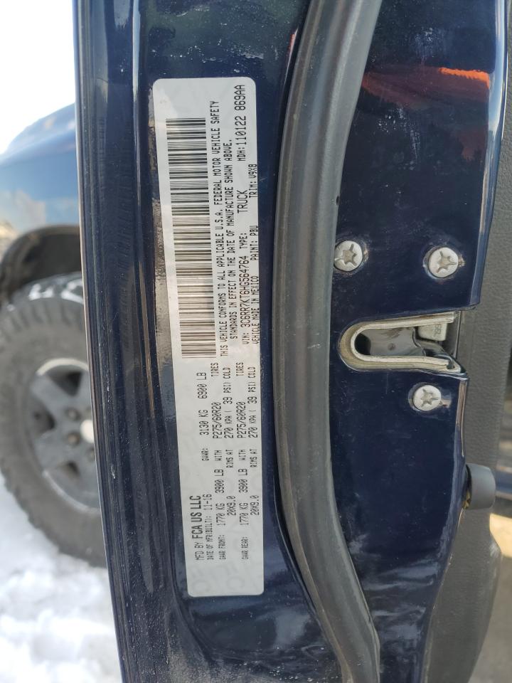 2017 RAM 1500 VIN 3C6RR7KT6HG564764 Copart auction photo, all over damage thumbnail 12