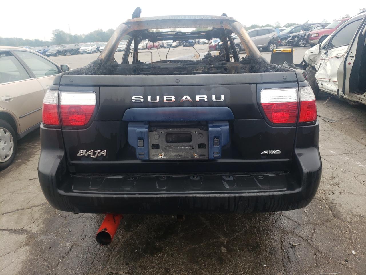 2005 Subaru Baja VIN 4S4BT63C656101293 Copart auction photo, burn / missing/altered vin damage thumbnail 6