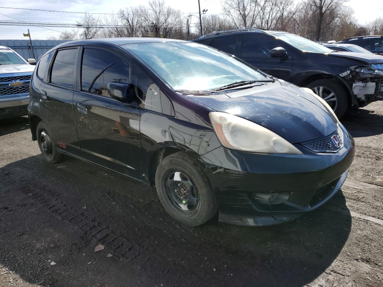 2010 Honda Fit VIN JHMGE8H63AC031829 Copart auction photo, side damage thumbnail 4