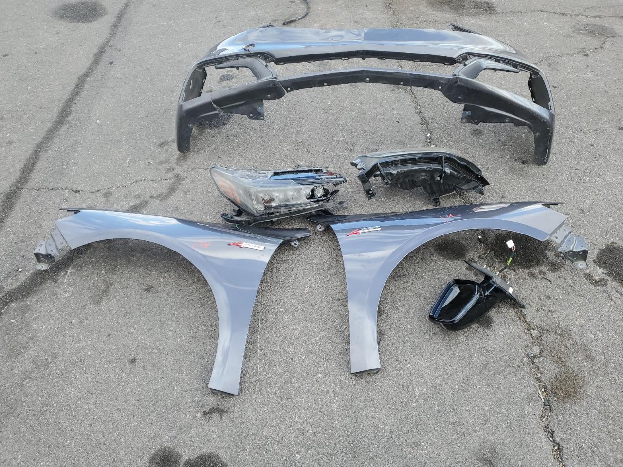 2019 Acura TLX VIN 19UUB3F64KA005659 Copart auction photo, front end / side damage thumbnail 12