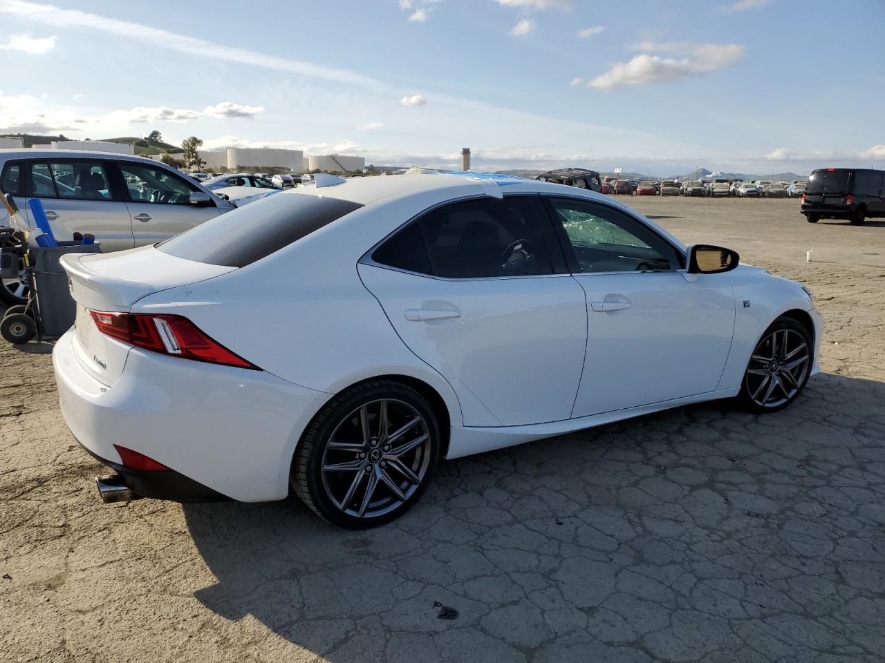 2016 Lexus IS VIN JTHBA1D25G5034471 Copart auction photo, vandalism damage thumbnail 3