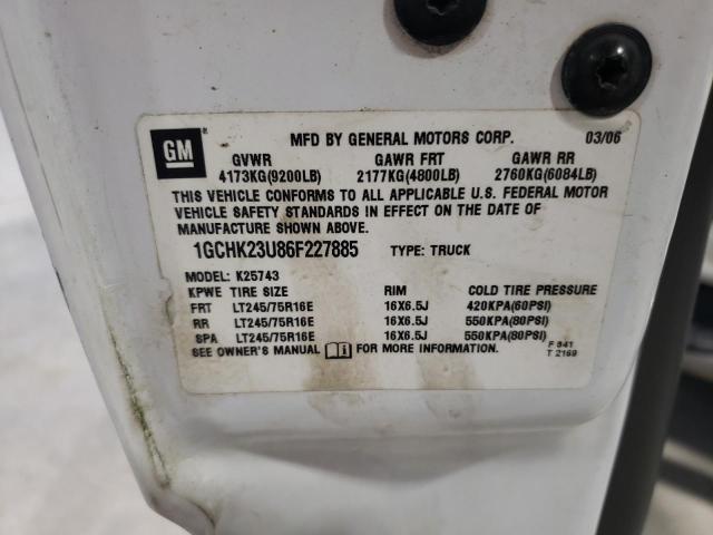 2006 Chevrolet Silverado VIN 1GCHK23U86F227885 Copart auction photo, front end damage thumbnail 12