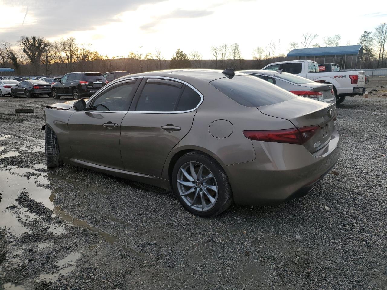 2019 Alfa Romeo Giulia VIN ZARFAMAN5K7599714 Copart auction photo, front end damage thumbnail 2