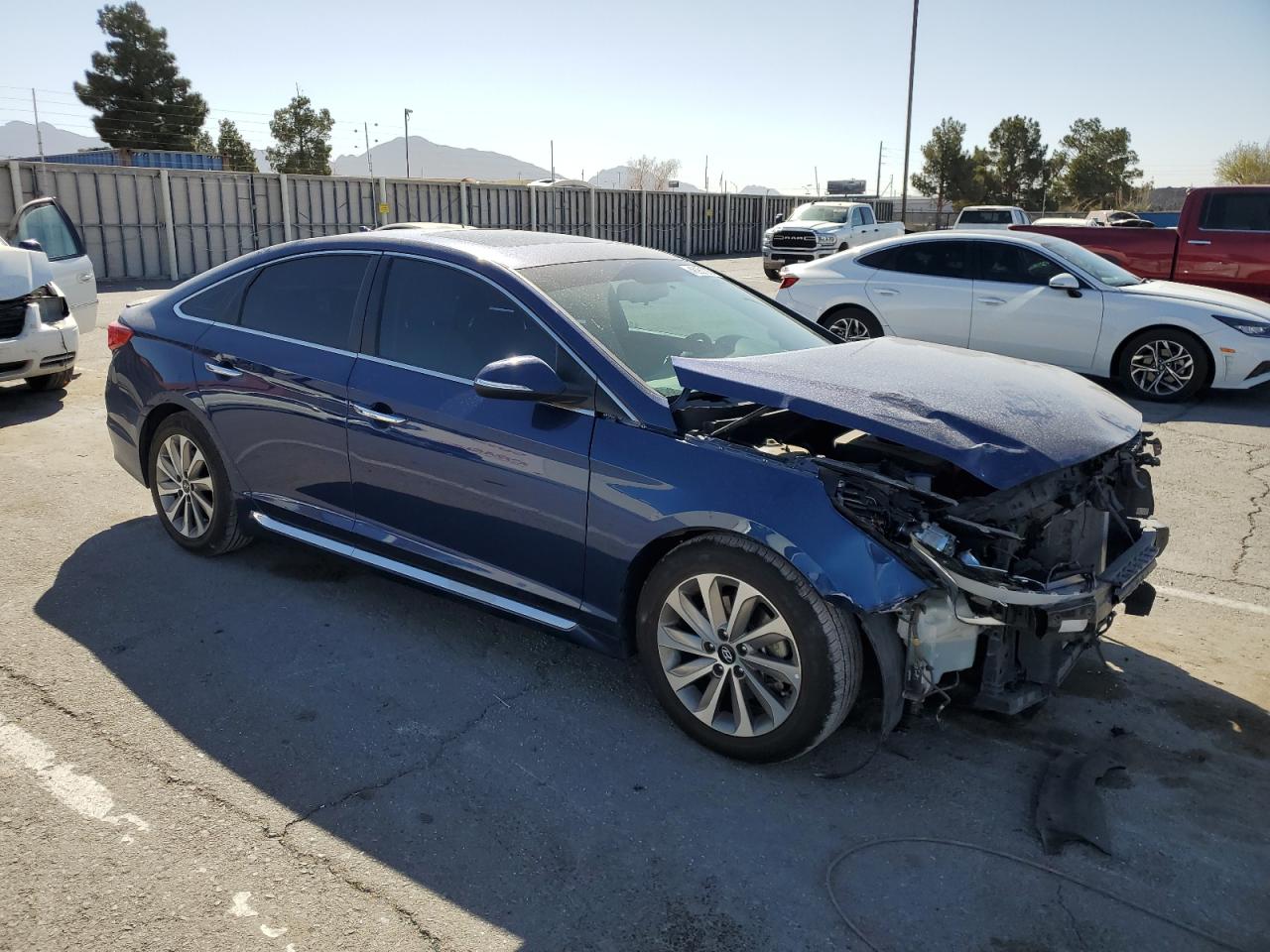 2017 Hyundai Sonata VIN 5NPE34AFXHH580153 Copart auction photo, front end damage thumbnail 4