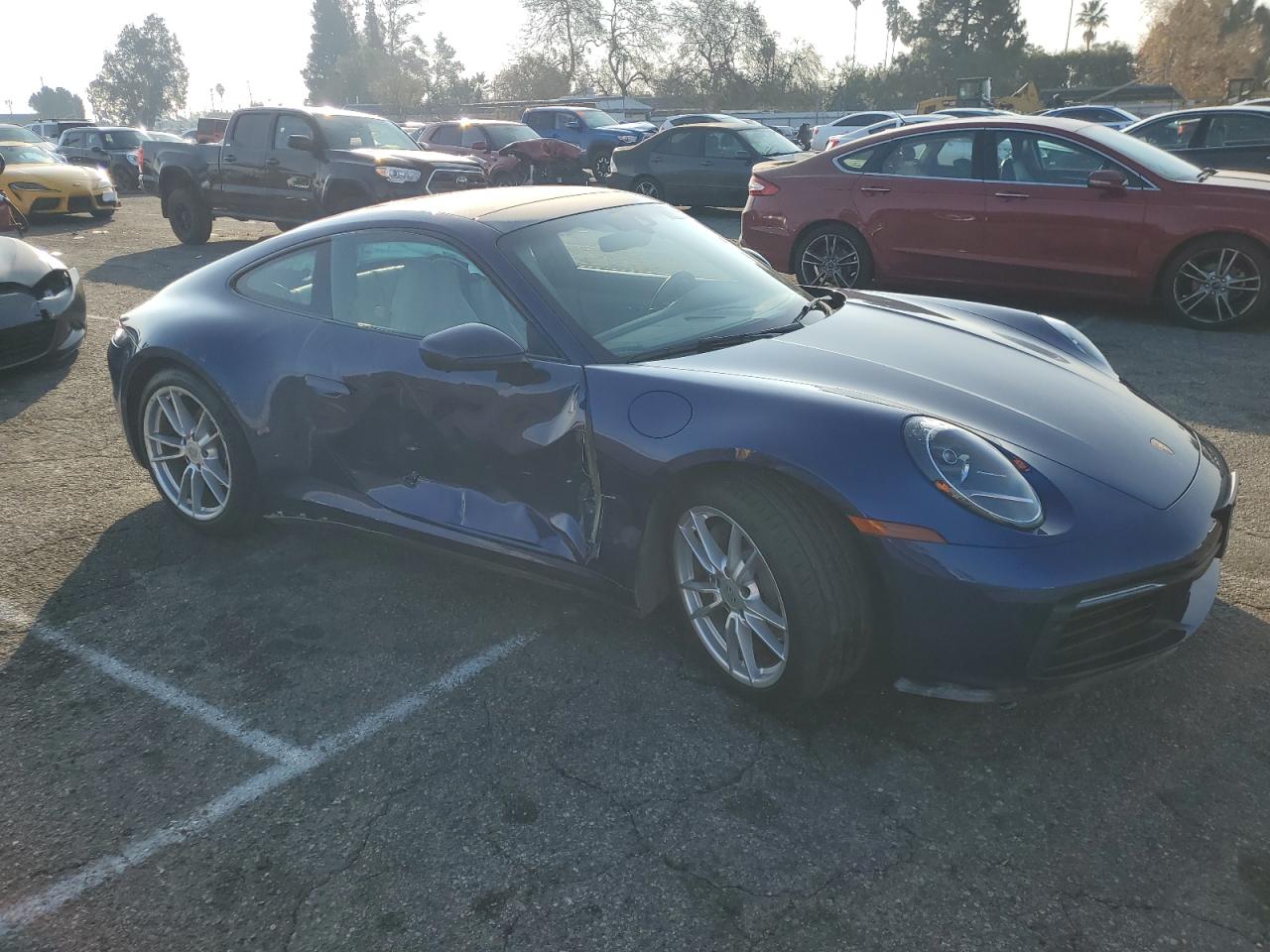 2022 Porsche 911 VIN WP0AA2A99NS205256 Copart auction photo, side damage thumbnail 4
