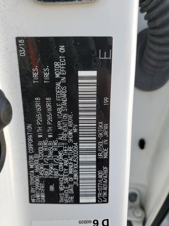 2018 Lexus GX VIN JTJBM7FXXJ5202064 Copart auction photo, side / front end damage thumbnail 13