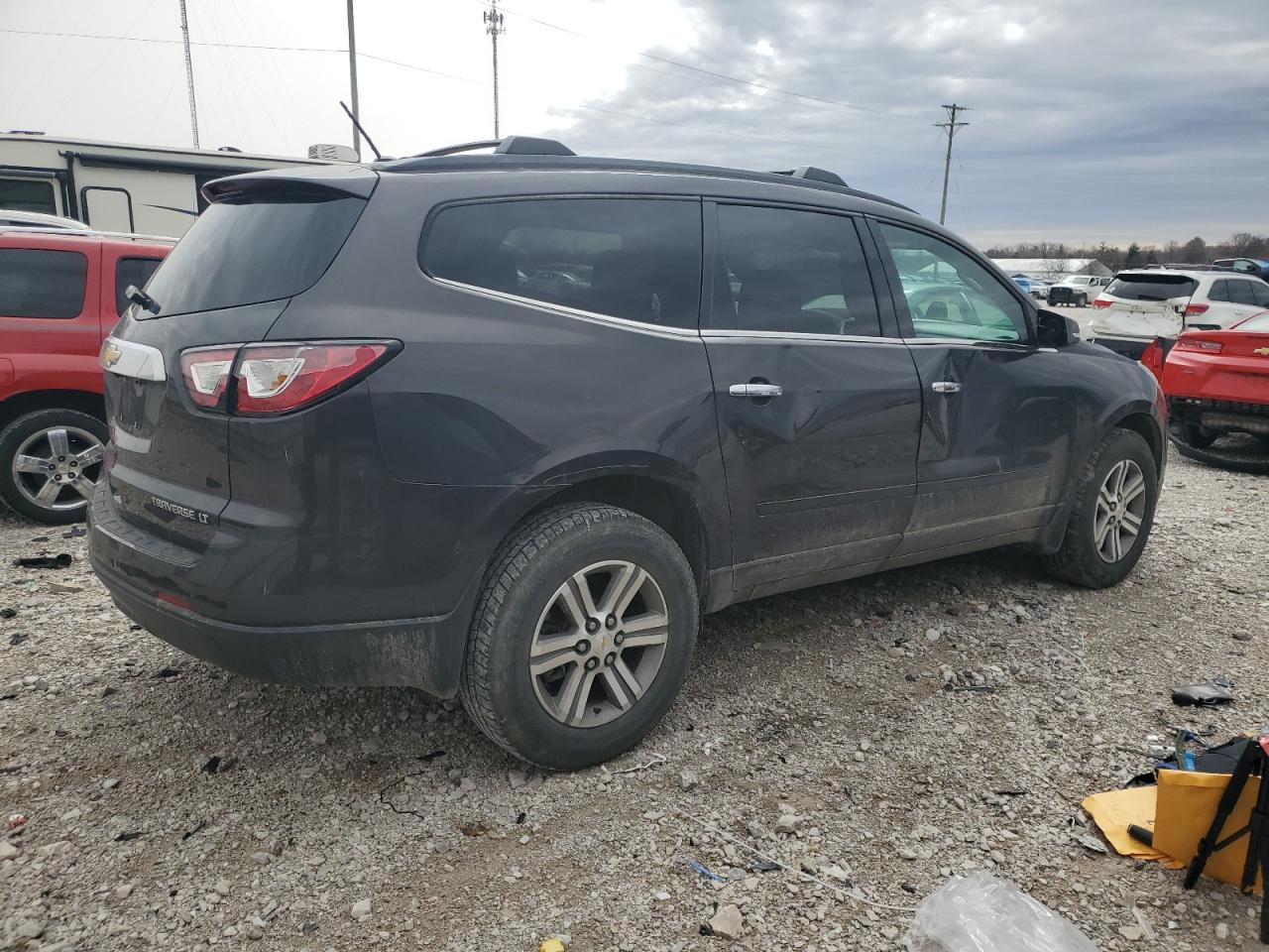 2015 Chevrolet Traverse VIN 1GNKRGKD0FJ354456 Copart auction photo, side damage thumbnail 3