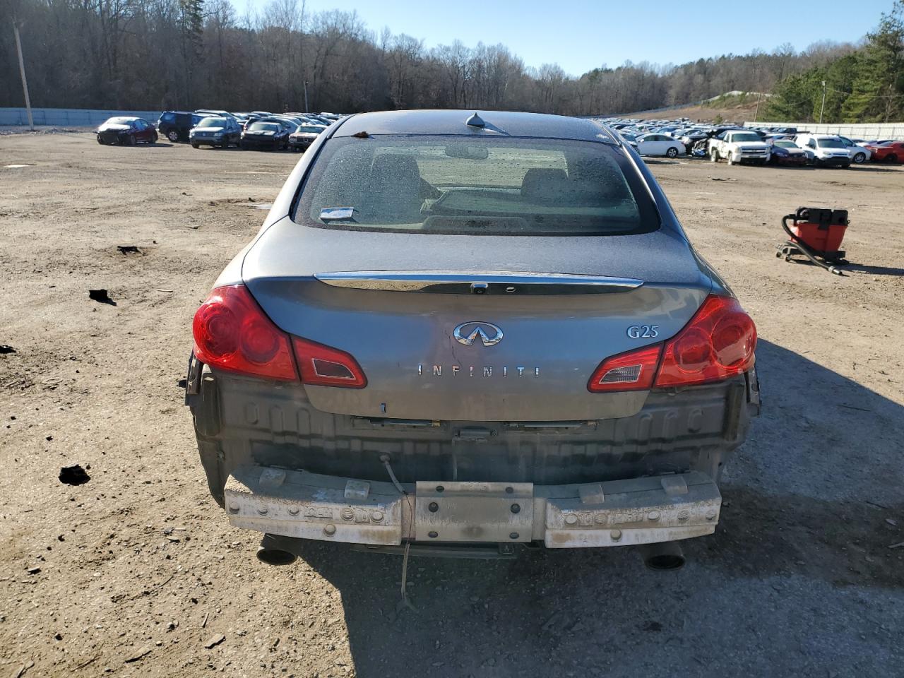 2012 Infiniti G VIN JN1DV6AP5CM810175 Copart auction photo, rear end damage thumbnail 6