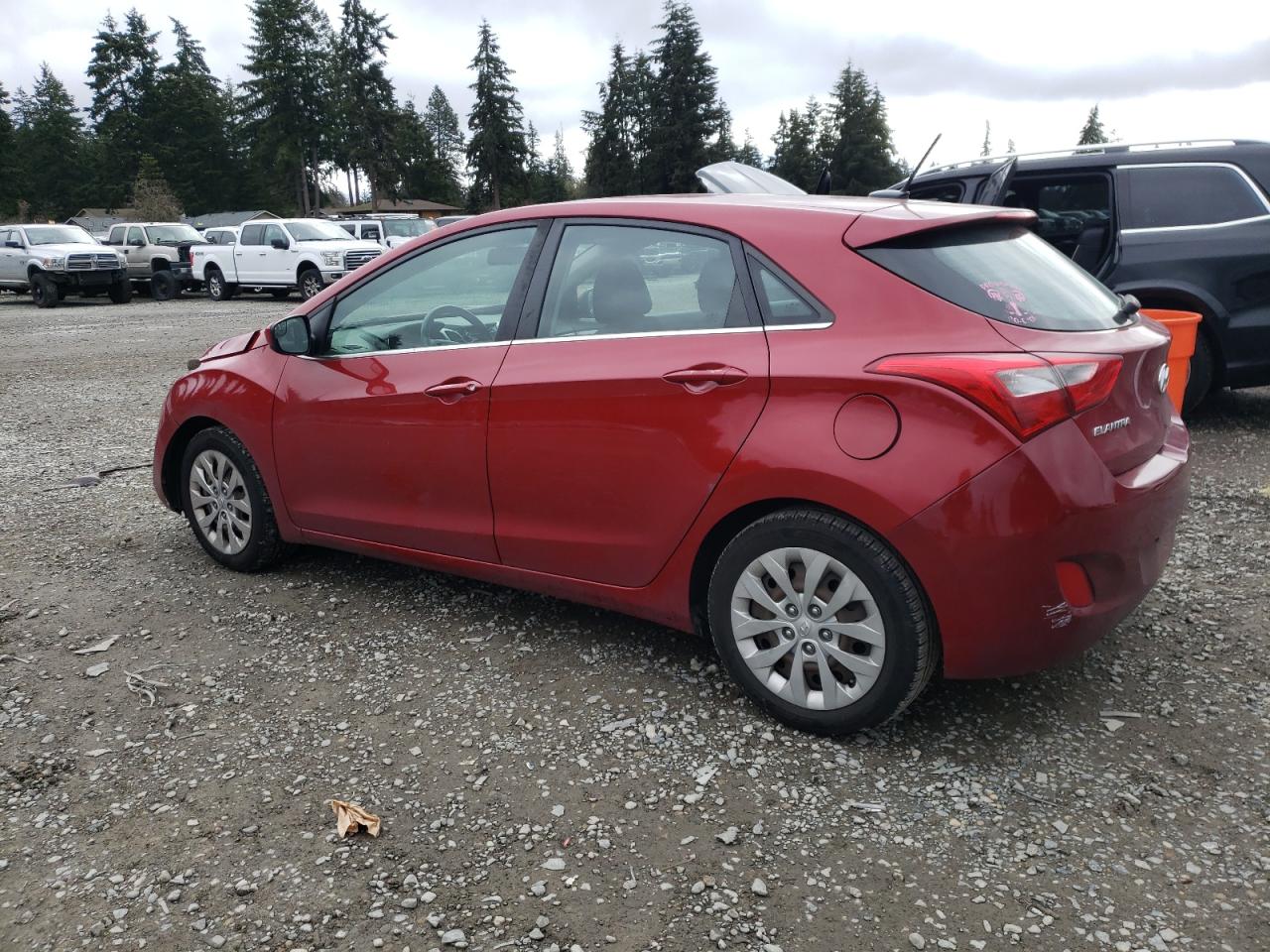 2017 Hyundai Elantra VIN KMHD35LH7HU356677 Copart auction photo, front end damage thumbnail 2