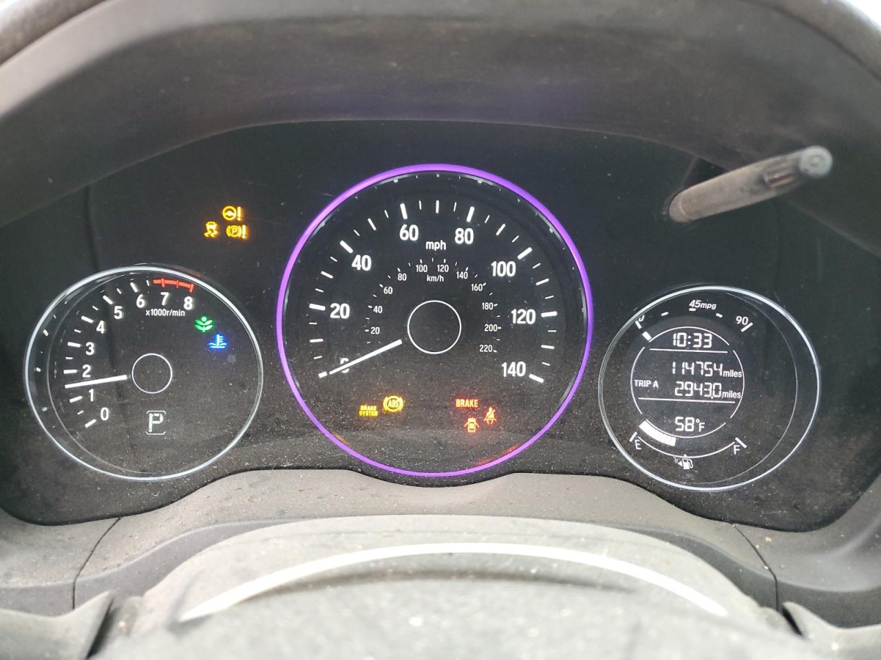 2017 Honda HR-V VIN 3CZRU5H53HM719660 Copart auction photo, front end damage thumbnail 9
