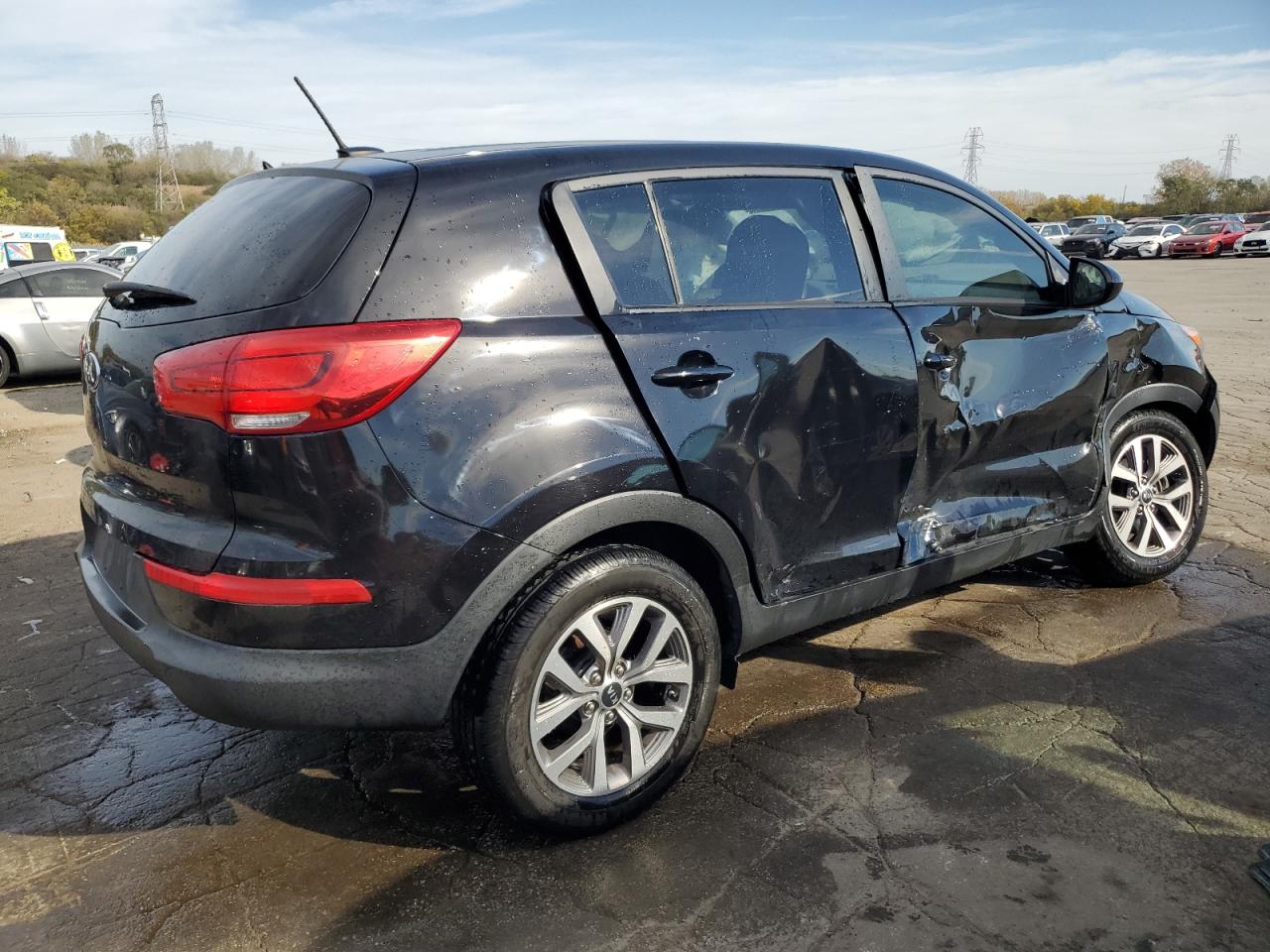 2015 KIA Sportage VIN KNDPB3ACXF7677642 Copart auction photo, side damage thumbnail 3