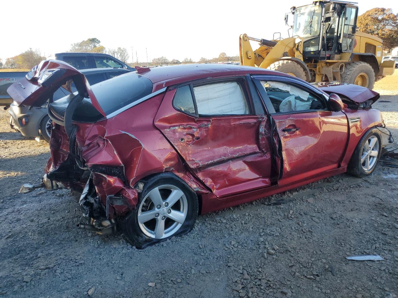 2015 KIA Optima VIN 5XXGM4A75FG448439 Copart auction photo, all over damage thumbnail 3