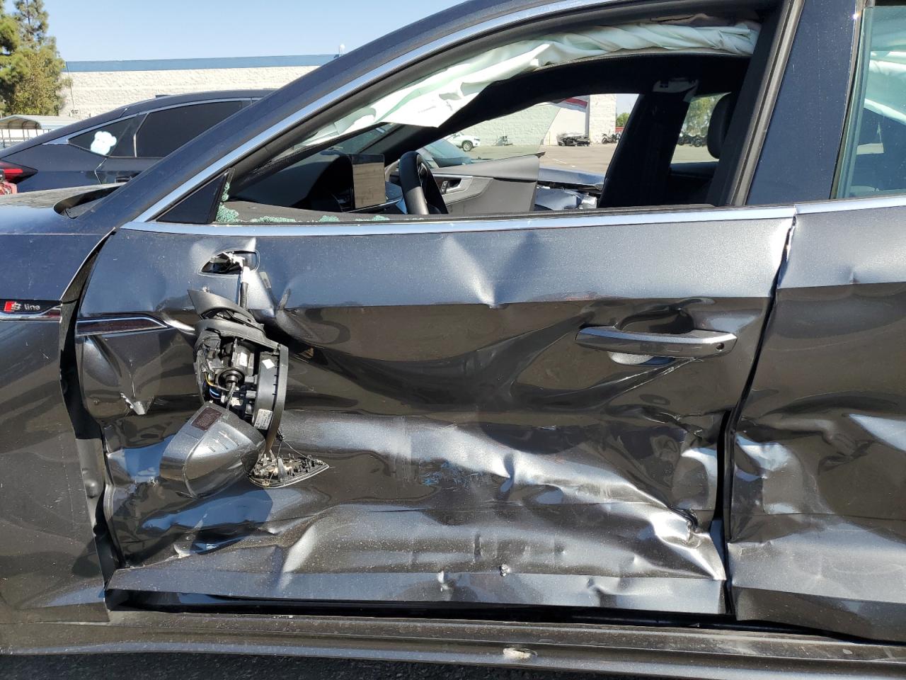 2023 Audi A5 VIN WAUFACF59PA060341 Copart auction photo, side / rear end damage thumbnail 7