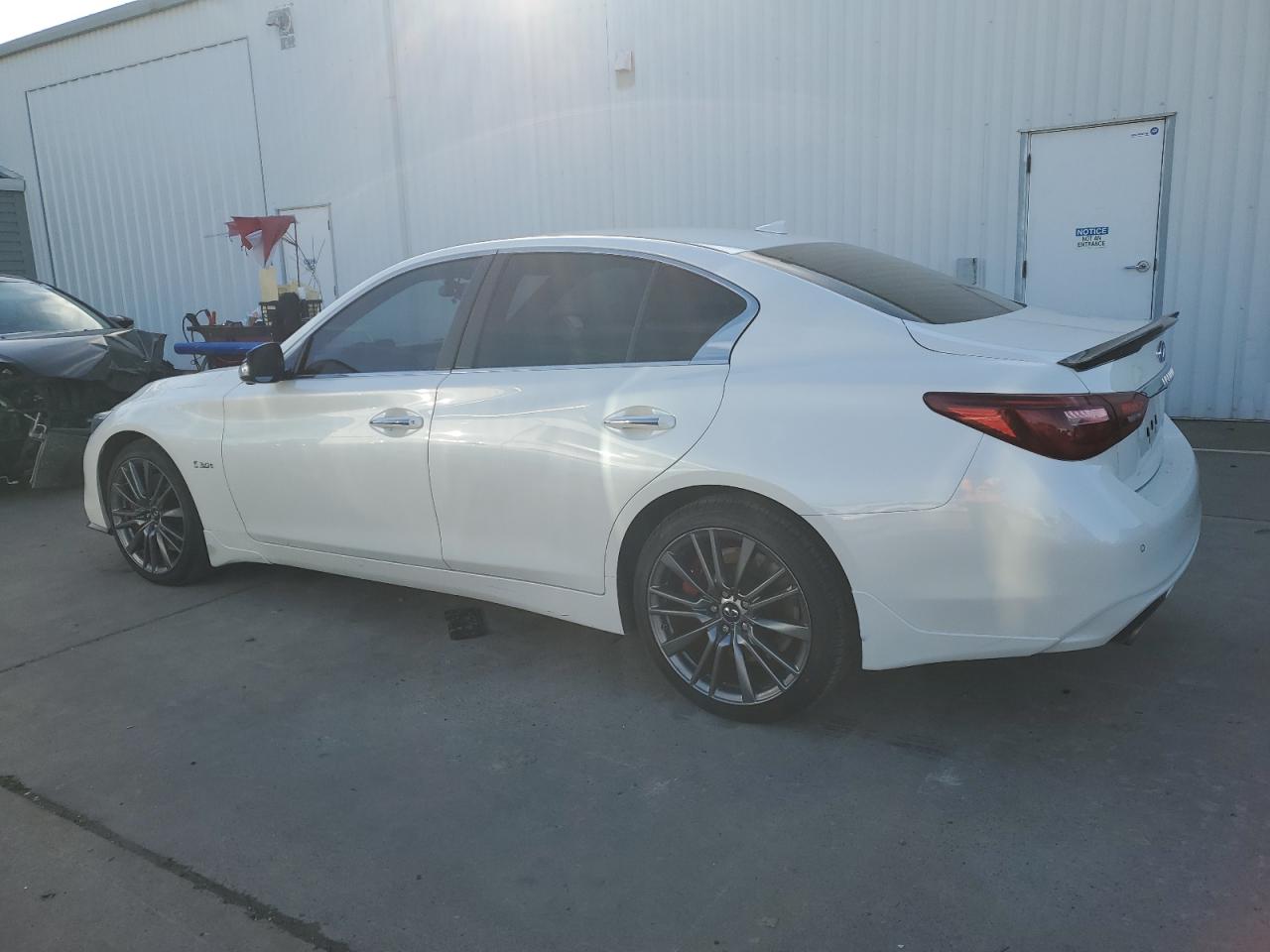 2018 Infiniti Q50 VIN JN1FV7AR9JM481168 Copart auction photo, vandalism damage thumbnail 2