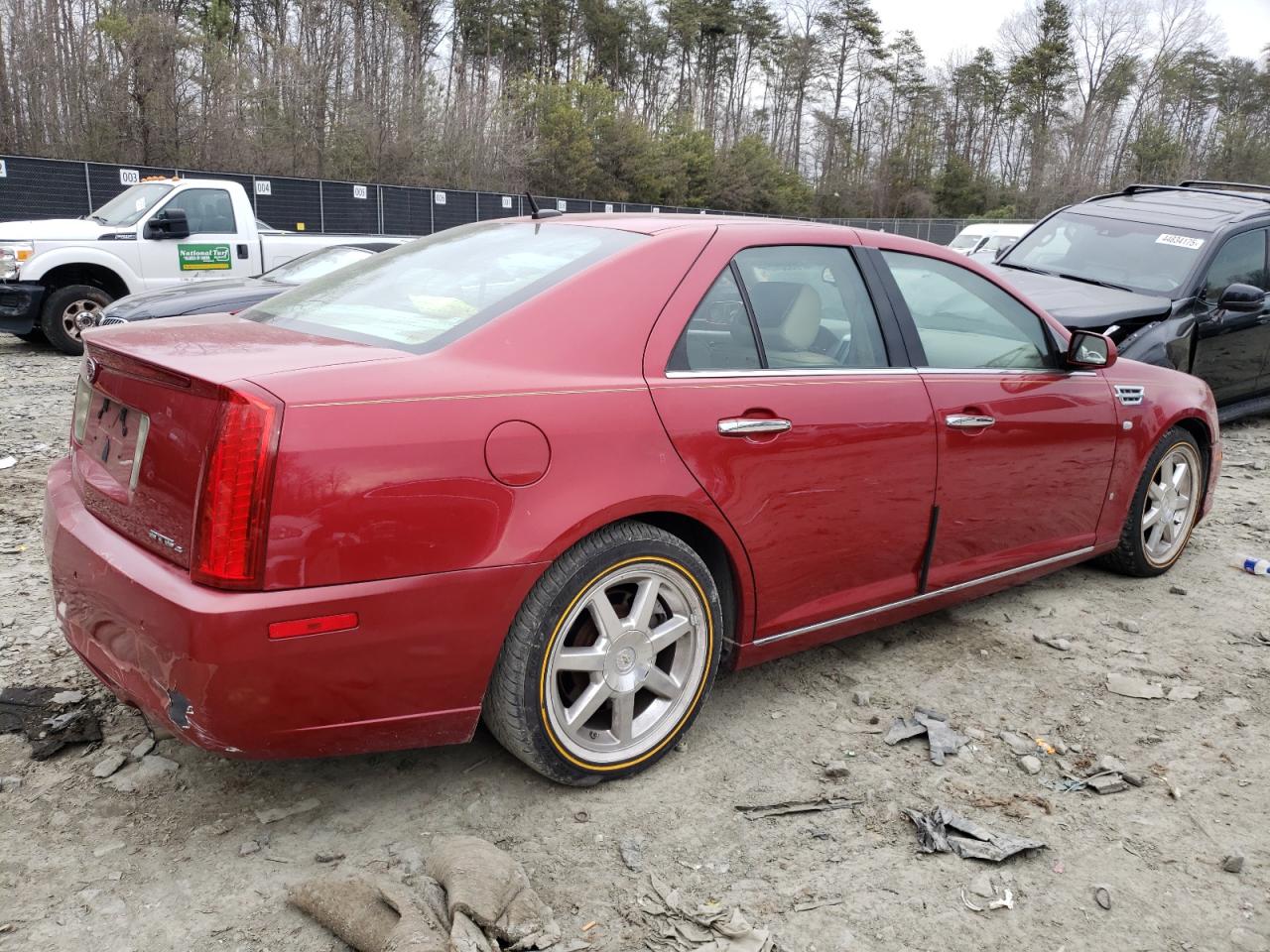 2008 Cadillac STS VIN 1G6DD67V280205084 Copart auction photo, front end / side damage thumbnail 3