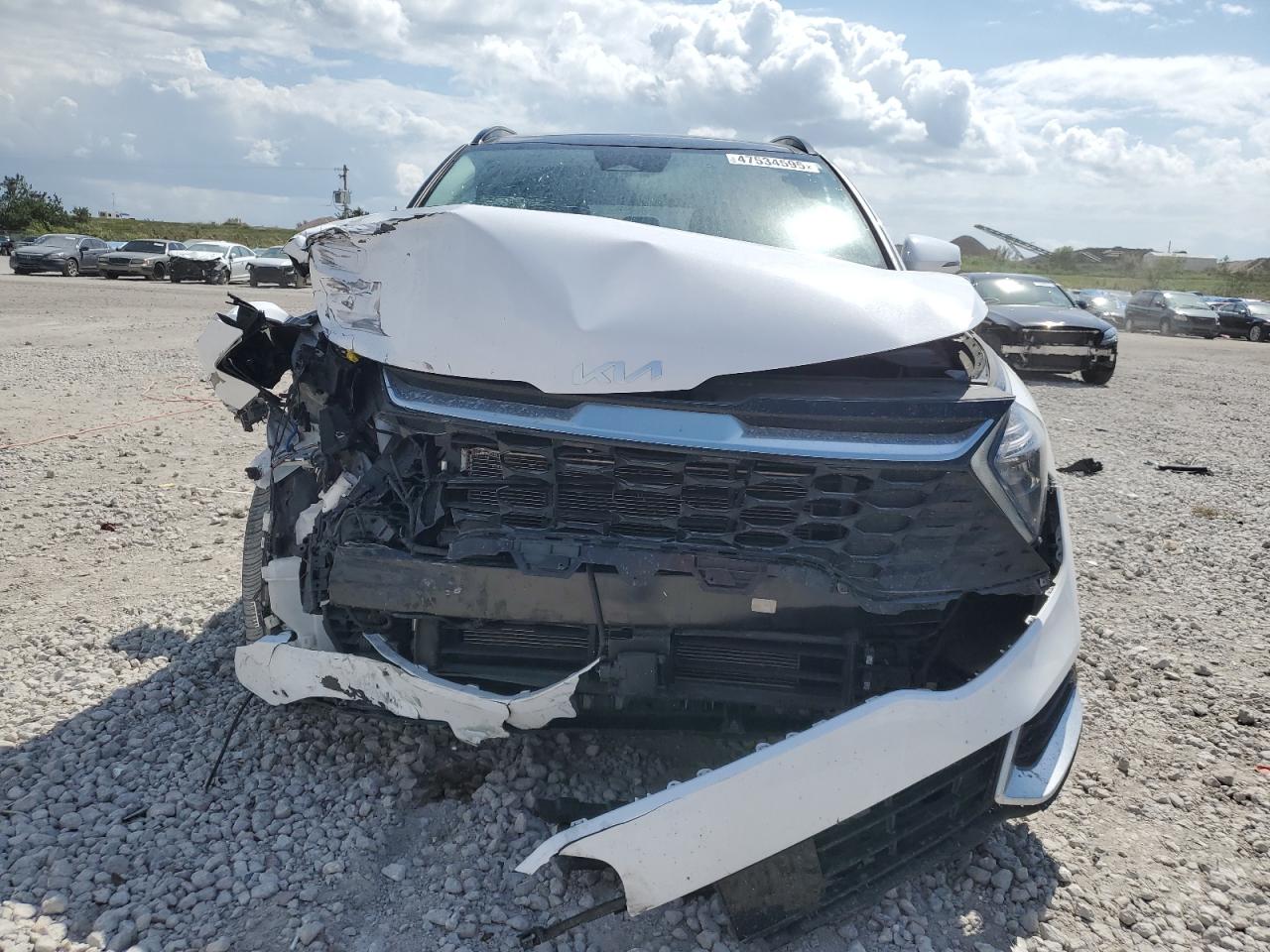 2023 KIA Sportage VIN 5XYK43AF1PG044014 Copart auction photo, front end / top/roof damage thumbnail 5