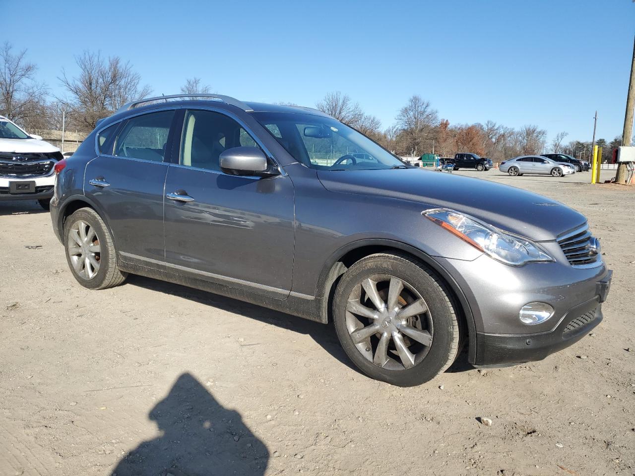 2011 Infiniti EX VIN JN1AJ0HR0BM851427 Copart auction photo, side / rear end damage thumbnail 4