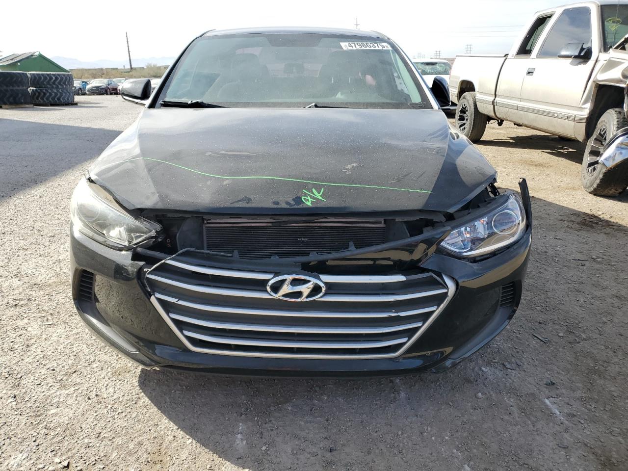 2017 Hyundai Elantra VIN KMHD74LF9HU361151 Copart auction photo, front end damage thumbnail 5