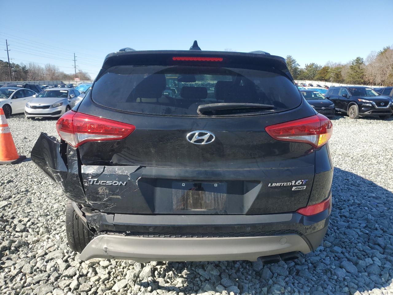 2018 Hyundai Tucson VIN KM8J3CA26JU649126 Copart auction photo, rear end / side damage thumbnail 6