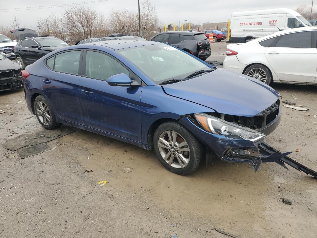 2018 Hyundai Elantra VIN 5NPD84LF6JH273207 Copart auction photo, front end / minor dent/scratches damage thumbnail 4