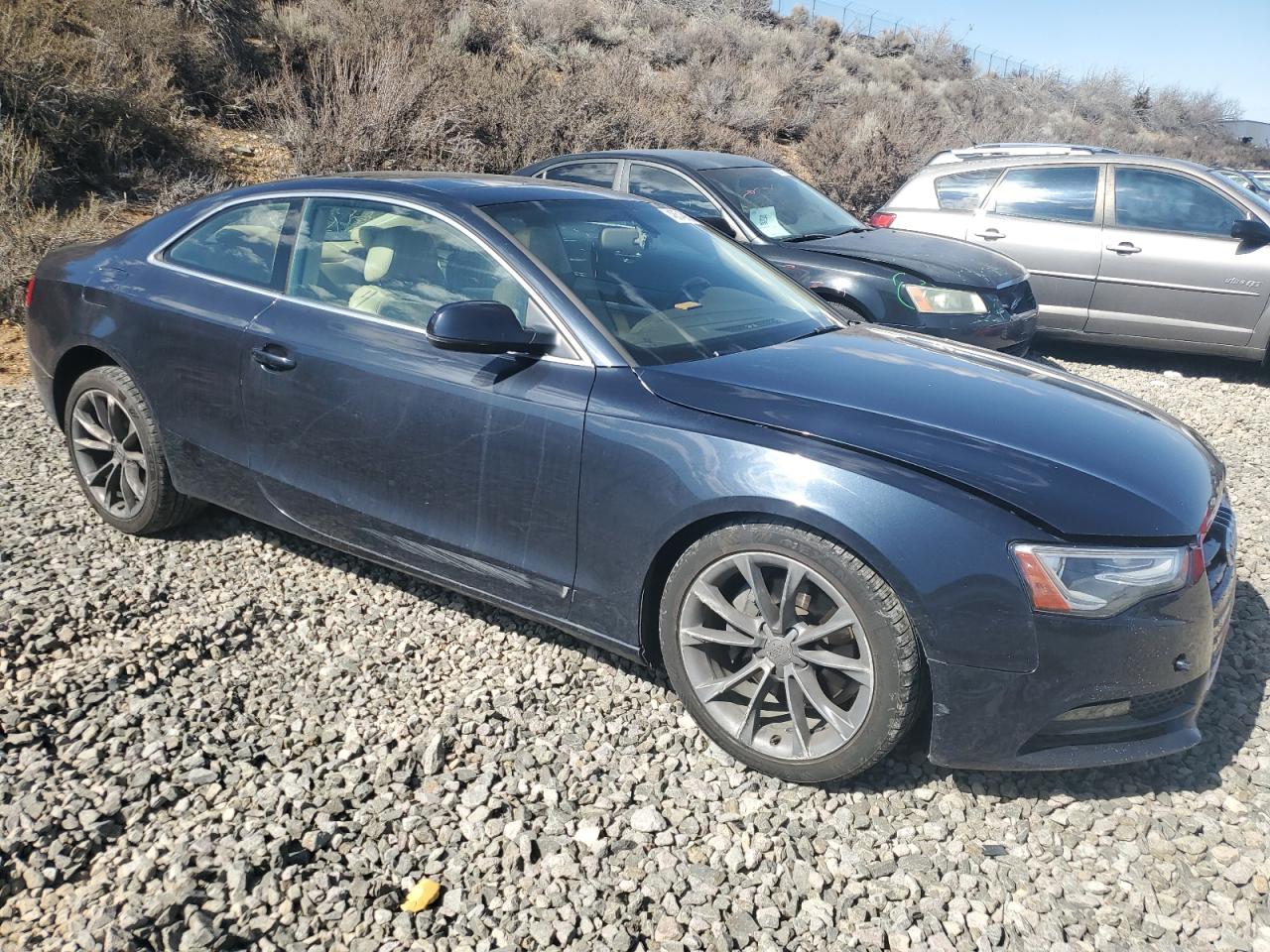 2013 Audi A5 VIN WAULFAFR8DA008173 Copart auction photo, front end / side damage thumbnail 4