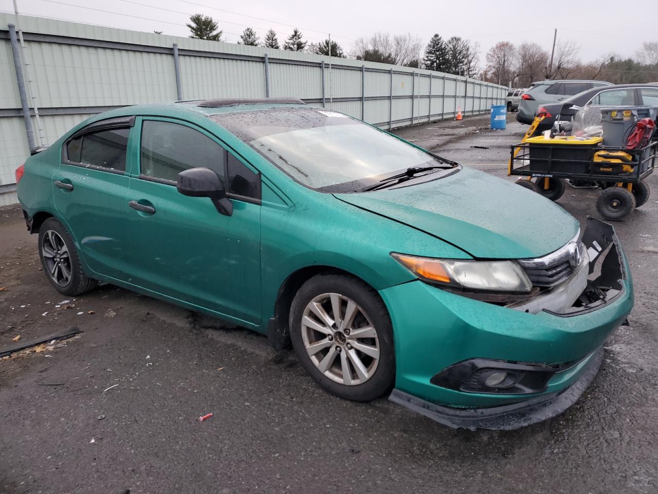 2012 Honda Civic VIN 19XFB2F83CE317991 Copart auction photo, rear end / front end damage thumbnail 4