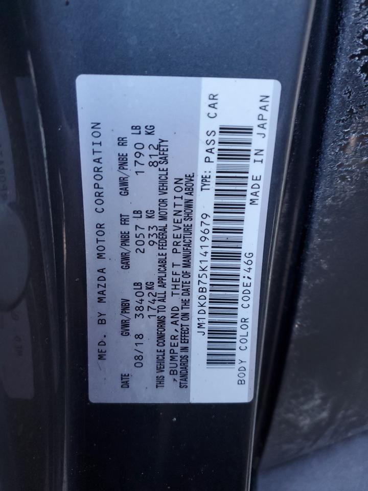 2019 Mazda CX-3 VIN JM1DKDB75K1419679 Copart auction photo, rear end damage thumbnail 12