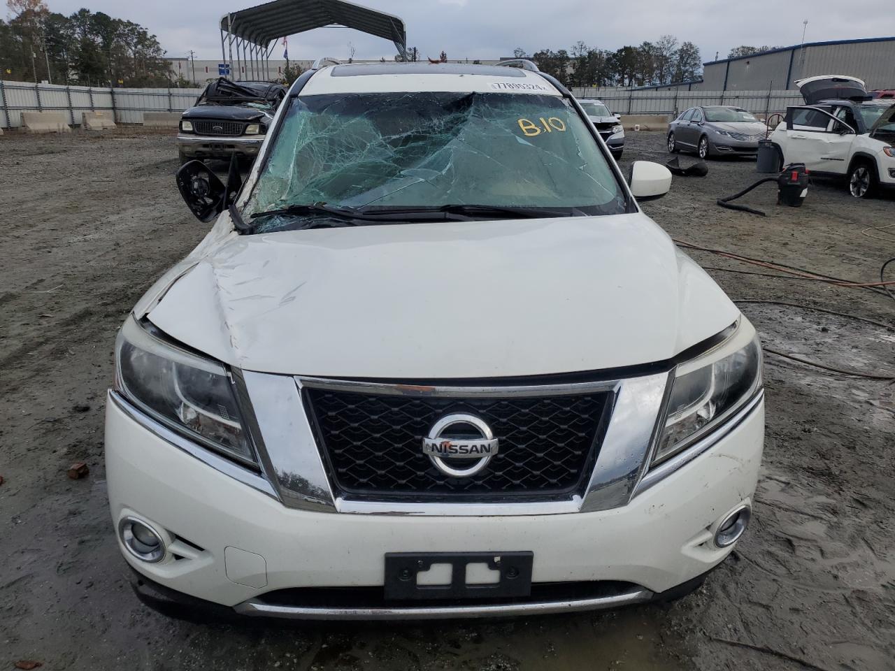 2014 Nissan Pathfinder VIN 5N1AR2MM5EC683088 Copart auction photo, top/roof damage thumbnail 5