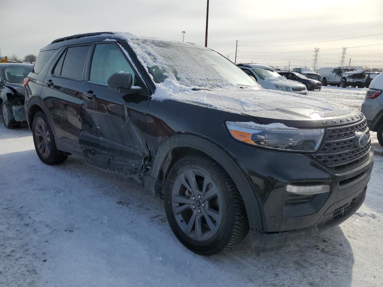 2021 Ford Explorer VIN 1FMSK8DHXMGB68822 Copart auction photo, side damage thumbnail 4