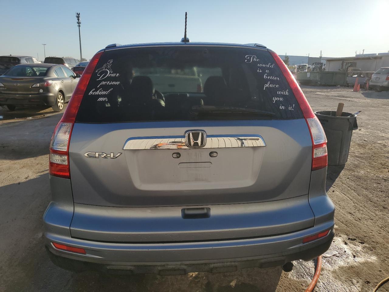 2010 Honda CR-V VIN JHLRE3H7XAC005611 Copart auction photo, front end / side damage thumbnail 6