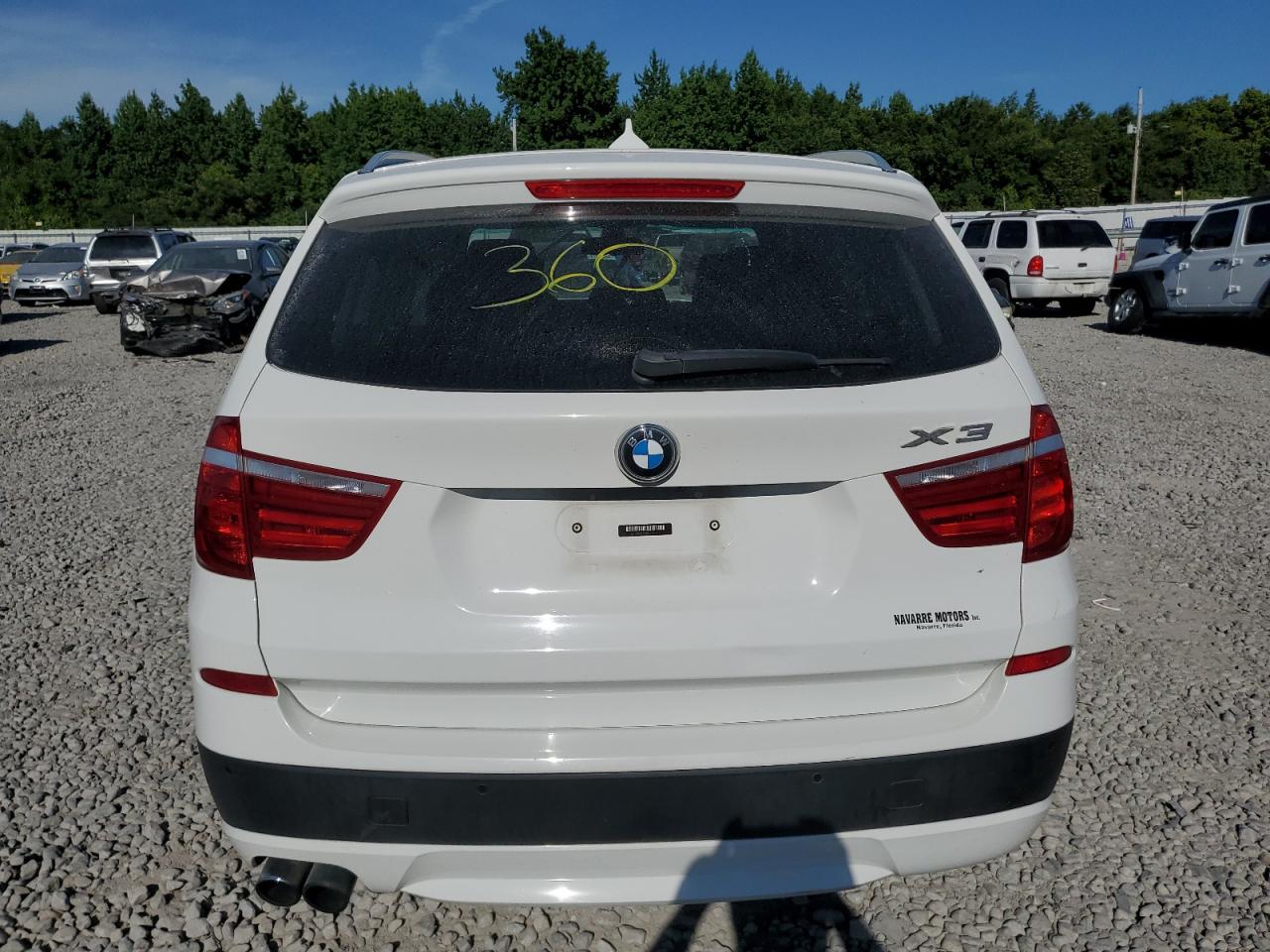 2012 BMW X3 VIN 5UXWX7C59CL737835 Copart auction photo, front end damage thumbnail 6