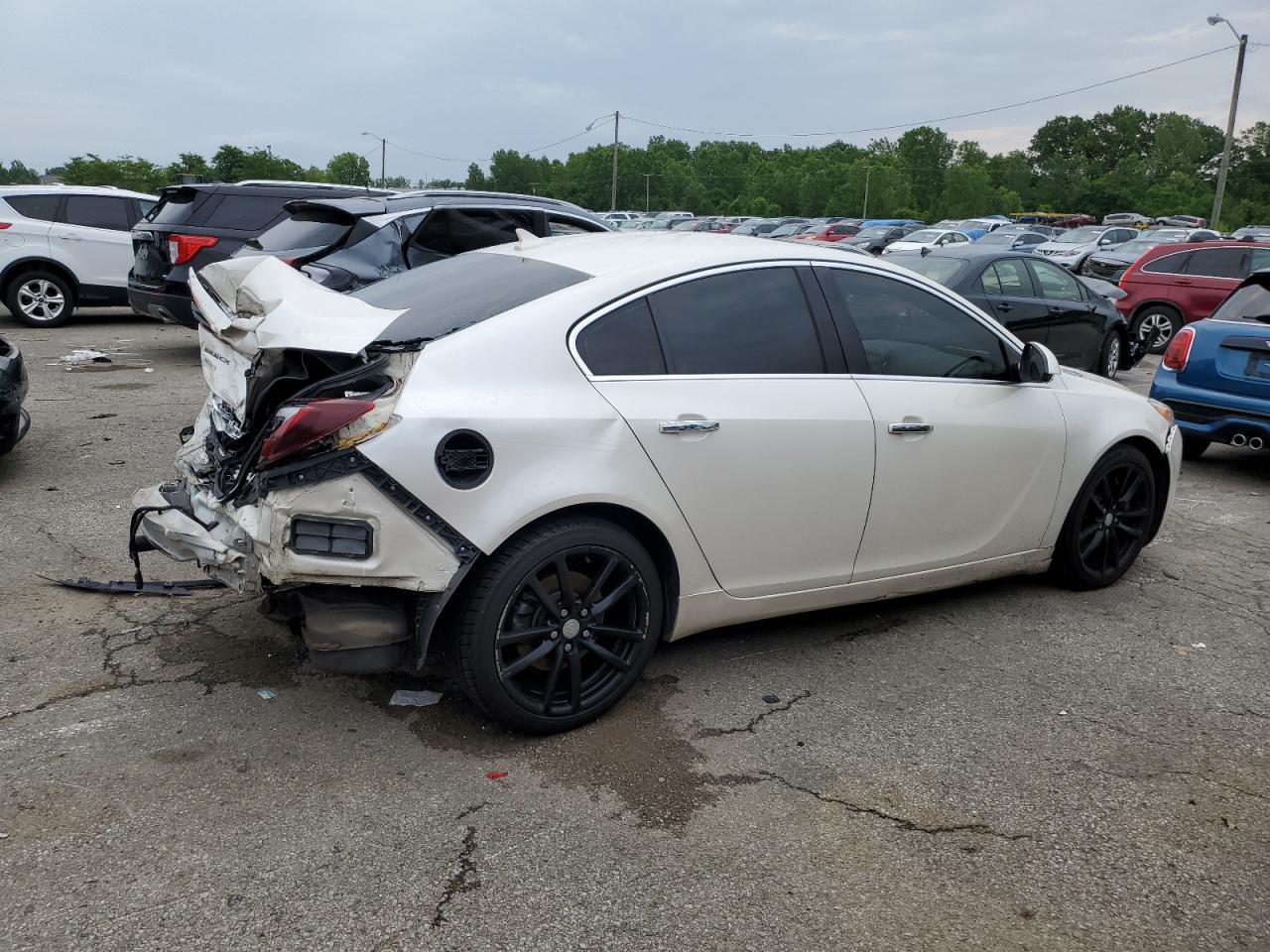 2014 Buick Regal VIN 2G4GT5GX7E9297024 Copart auction photo, rear end damage thumbnail 3