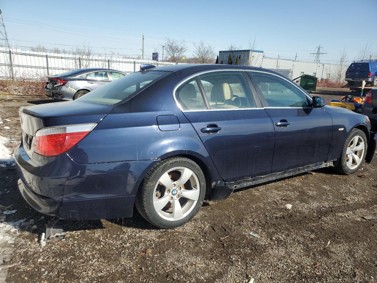 2006 BMW 5er VIN WBANE53586CK78452 Copart auction photo, front end / undercarriage damage thumbnail 3