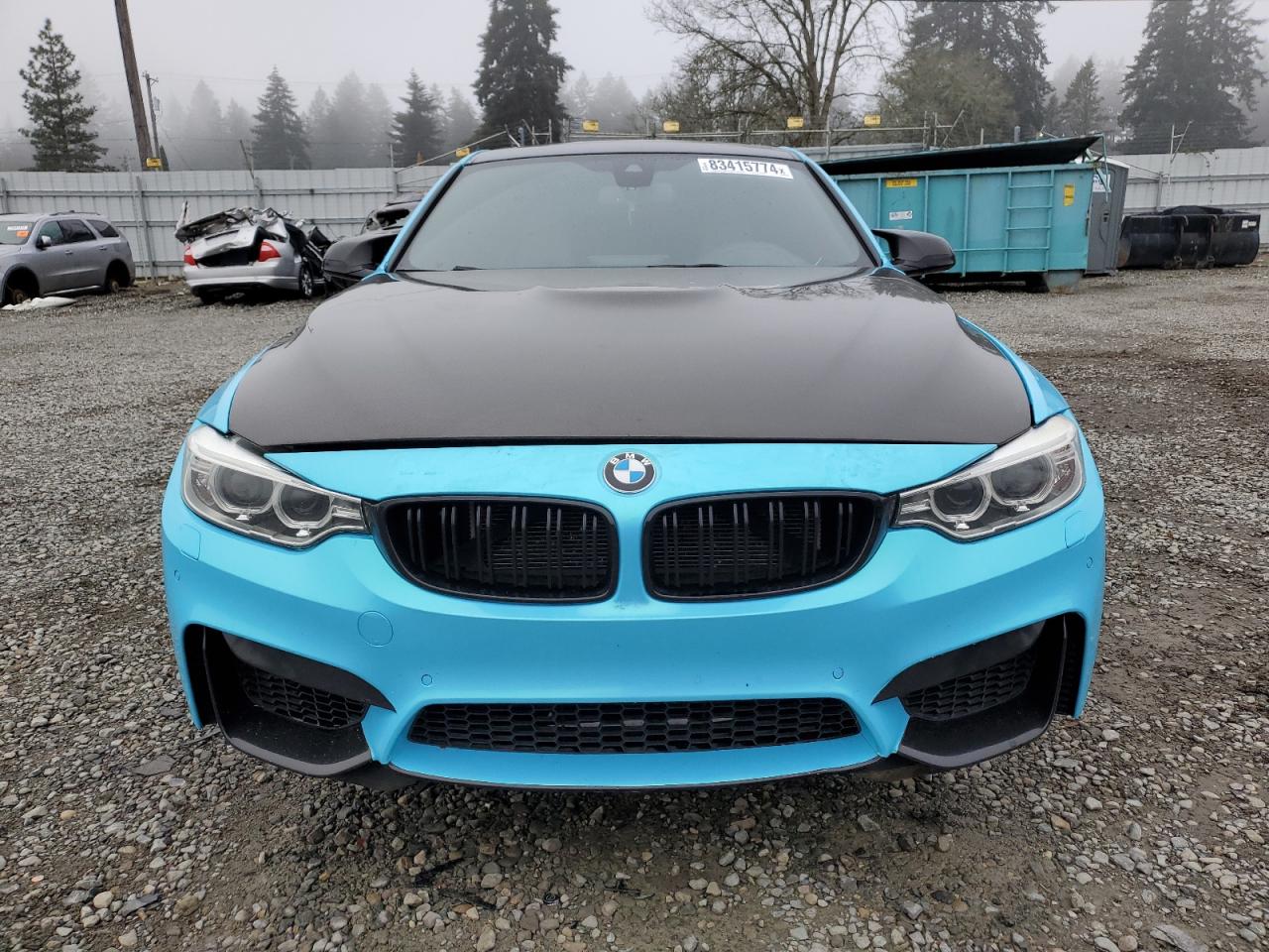 2015 BMW M3 VIN WBS3C9C54FP804231 Copart auction photo, vandalism / stripped damage thumbnail 5