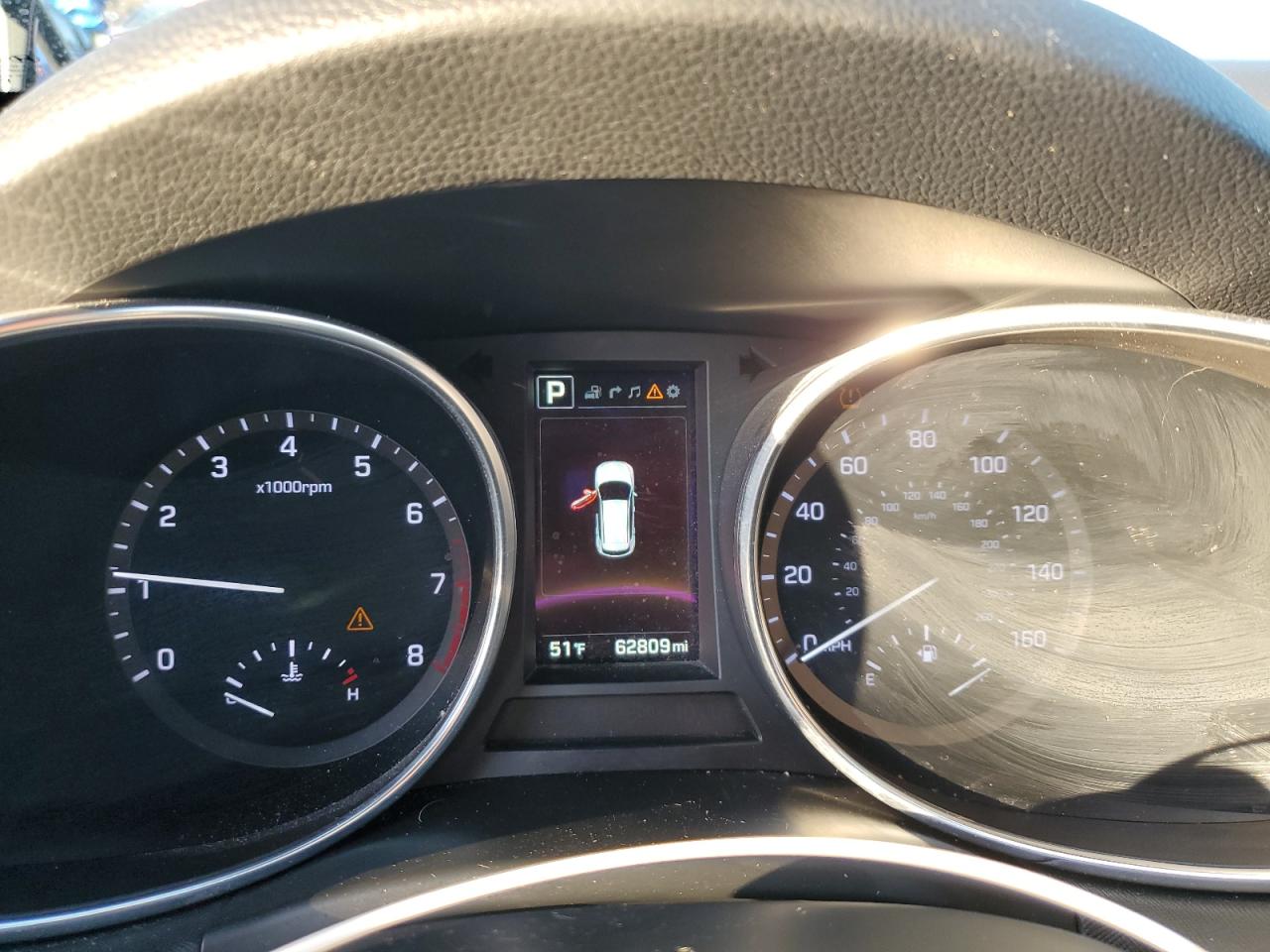 2017 Hyundai Santa Fe VIN 5XYZWDLA6HG503166 Copart auction photo, front end / all over damage thumbnail 9
