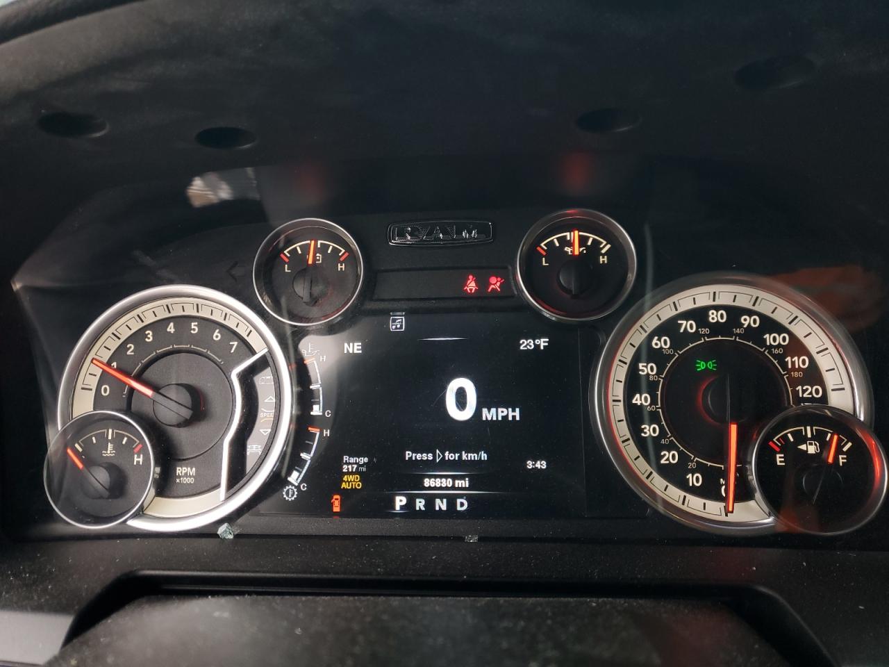 2014 RAM 1500 VIN 1C6RR7MT2ES161138 Copart auction photo, rollover damage thumbnail 9