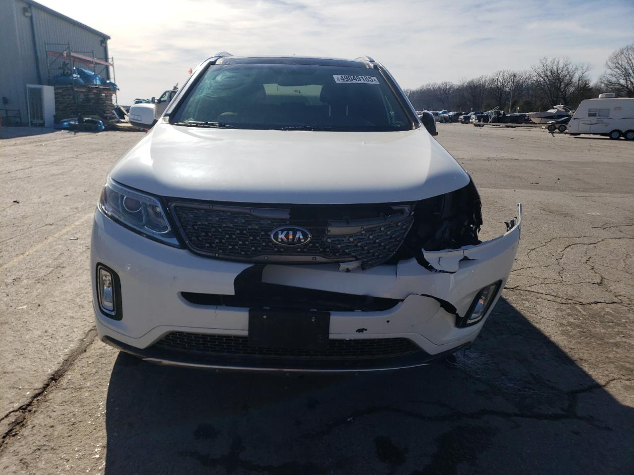 2014 KIA Sorento VIN 5XYKWDA75EG487675 Copart auction photo, front end / hail damage thumbnail 5