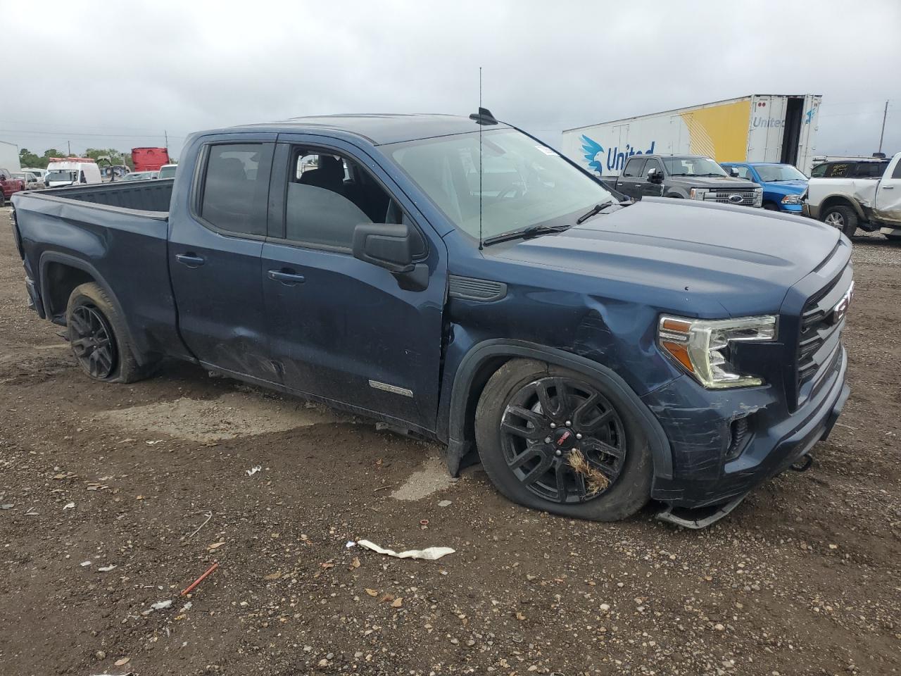 2021 GMC Sierra VIN 1GTR8CEK6MZ160199 Copart auction photo, front end / side damage thumbnail 4