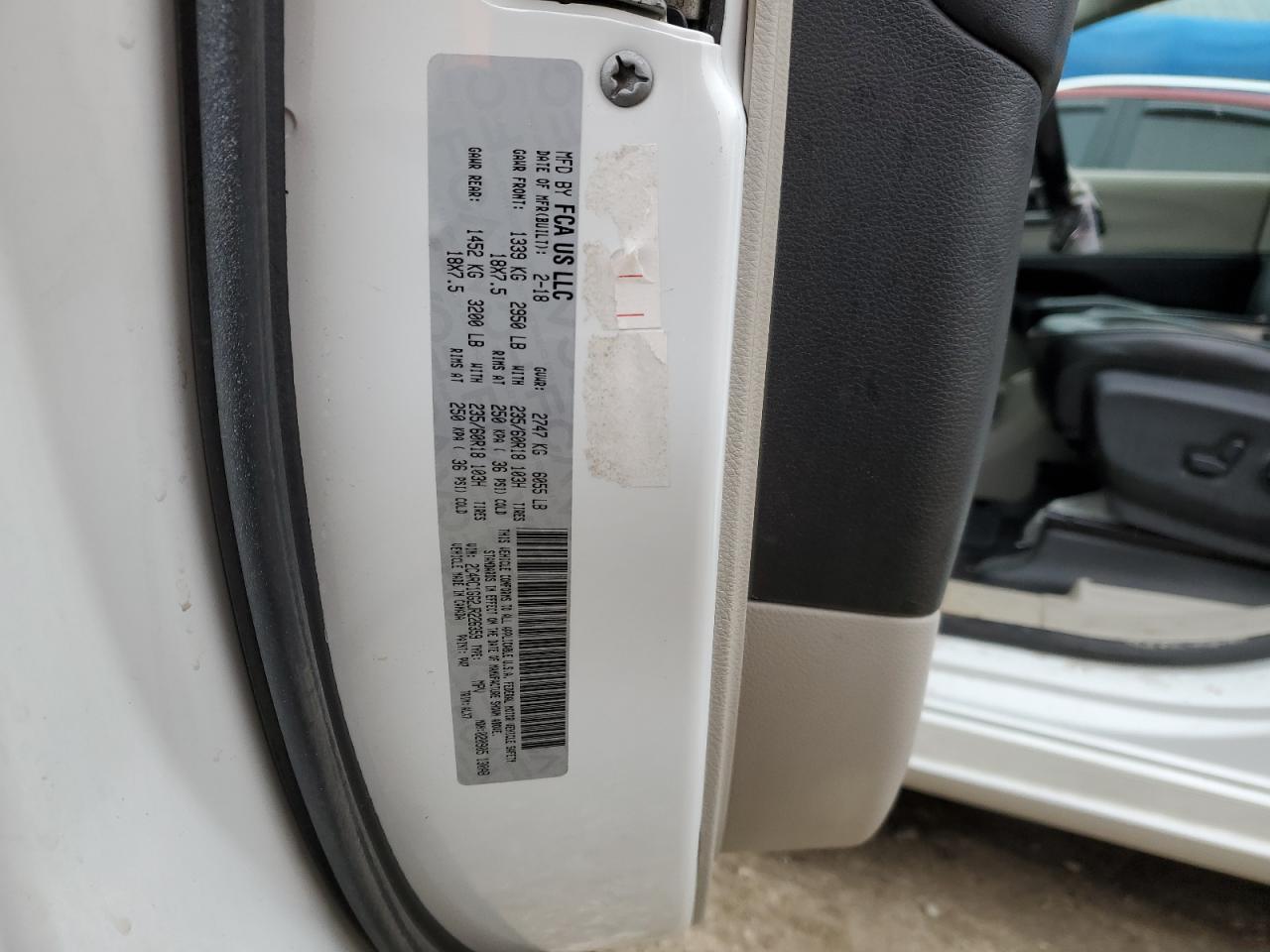 2018 Chrysler Pacifica VIN 2C4RC1GG2JR226359 Copart auction photo, front end damage thumbnail 15